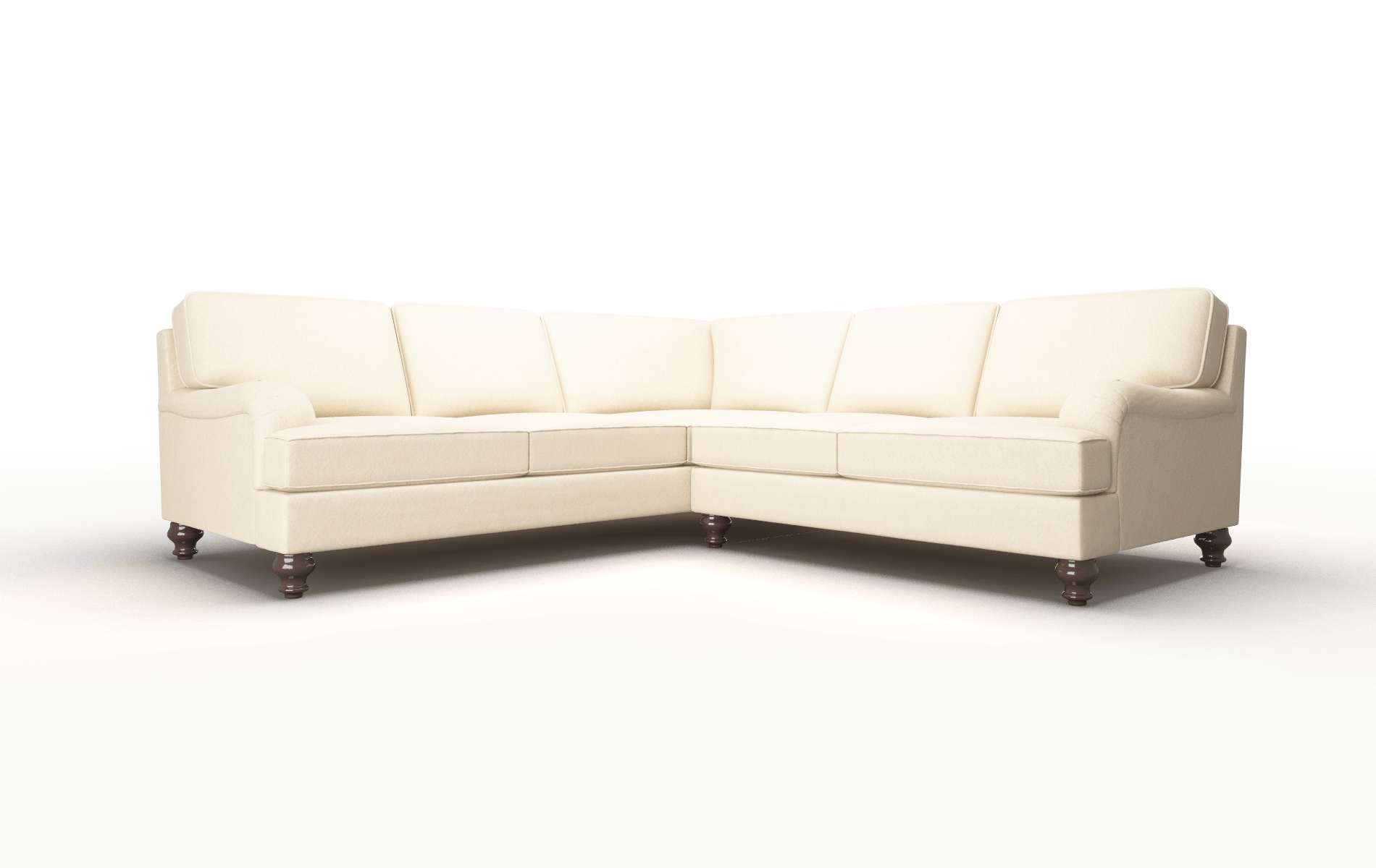 Hamilton Bella Buckwheat Sectional espresso legs 1