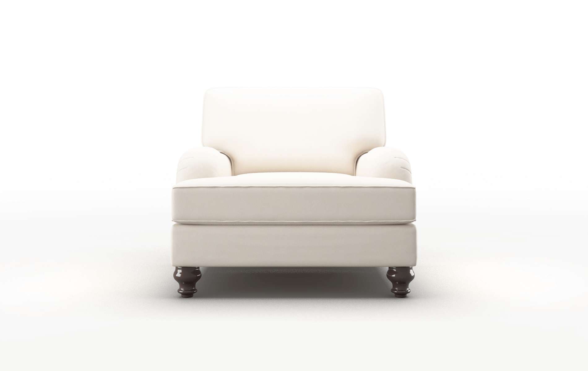 Hamilton Blanche Milky Chair espresso legs 1