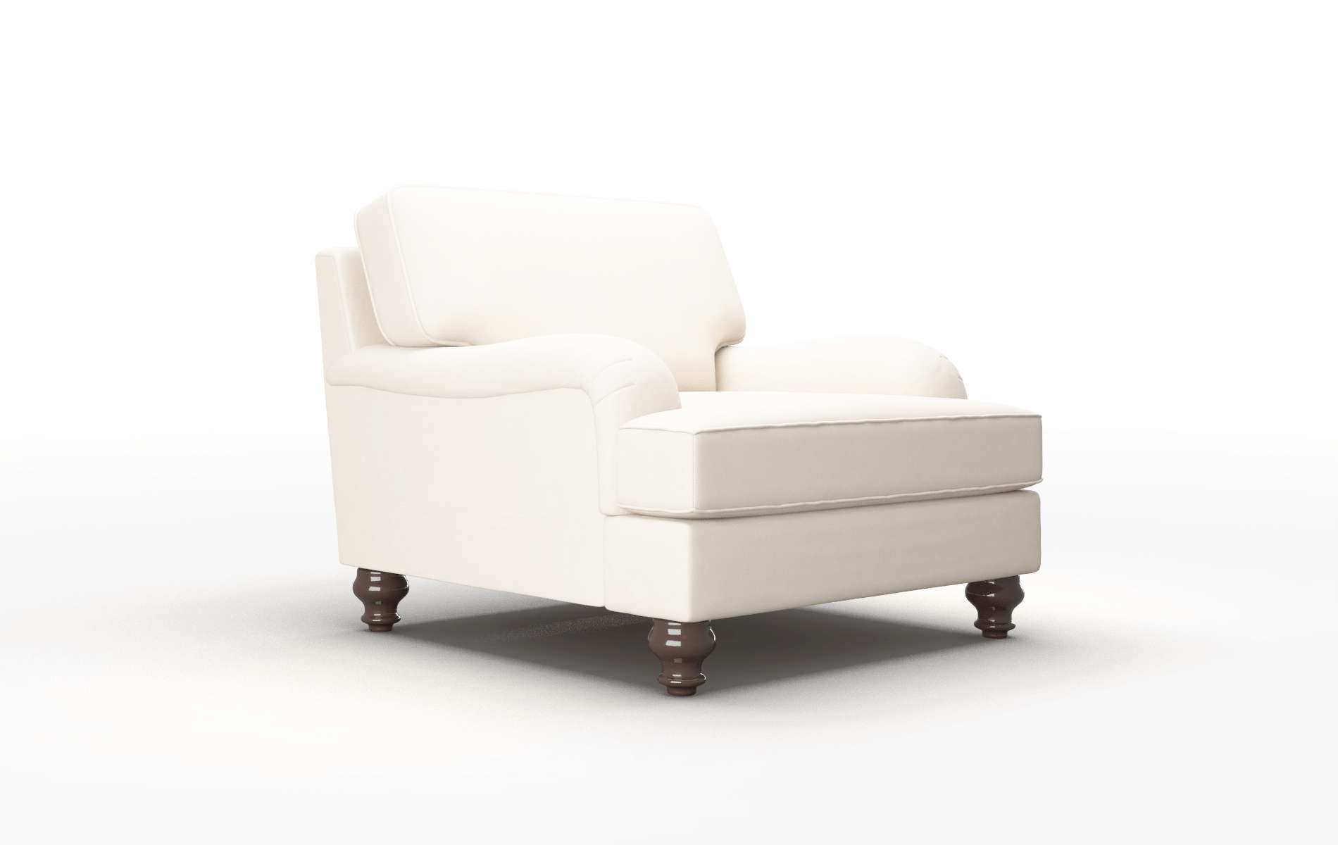 Hamilton Blanche Milky Chair espresso legs 2