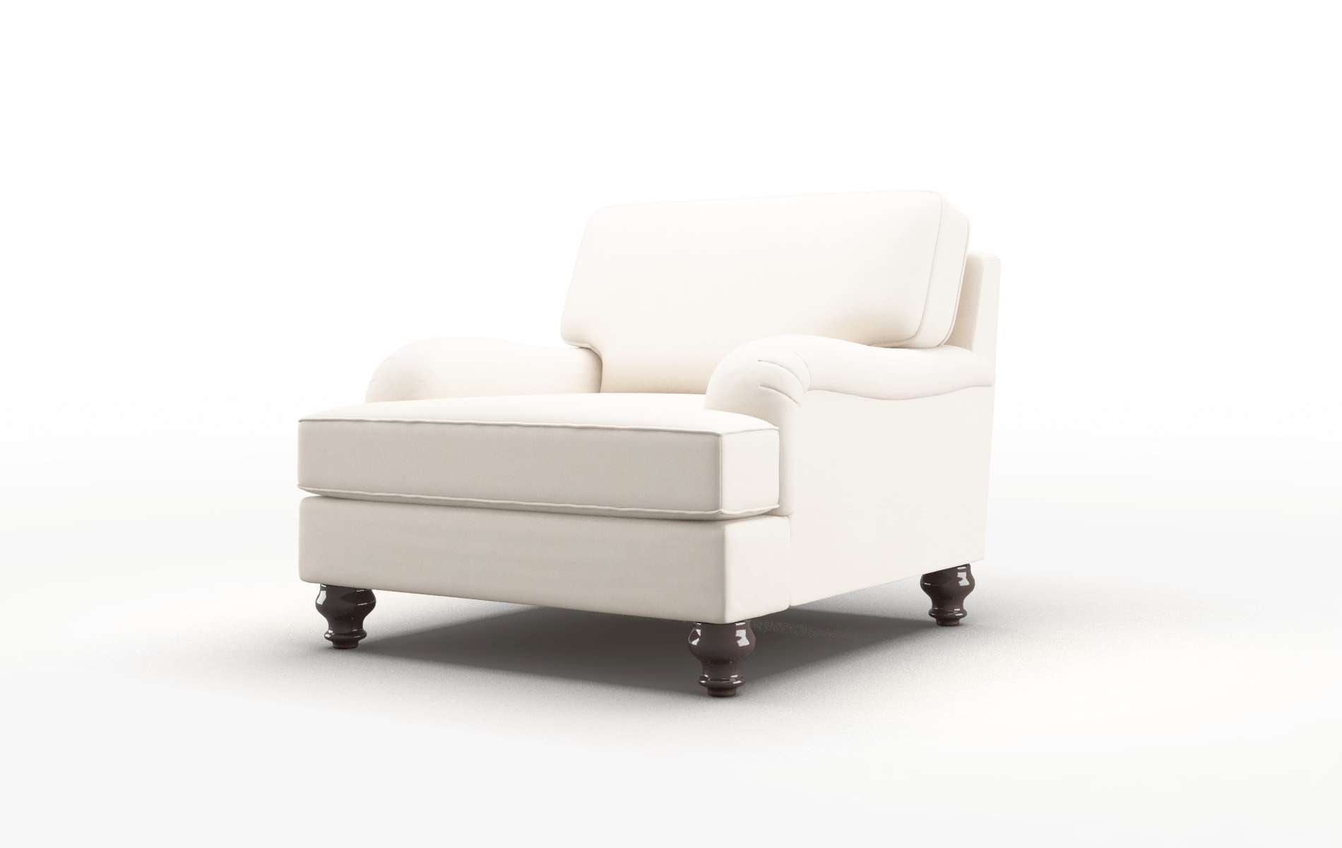 Hamilton Blanche Milky Chair espresso legs 4