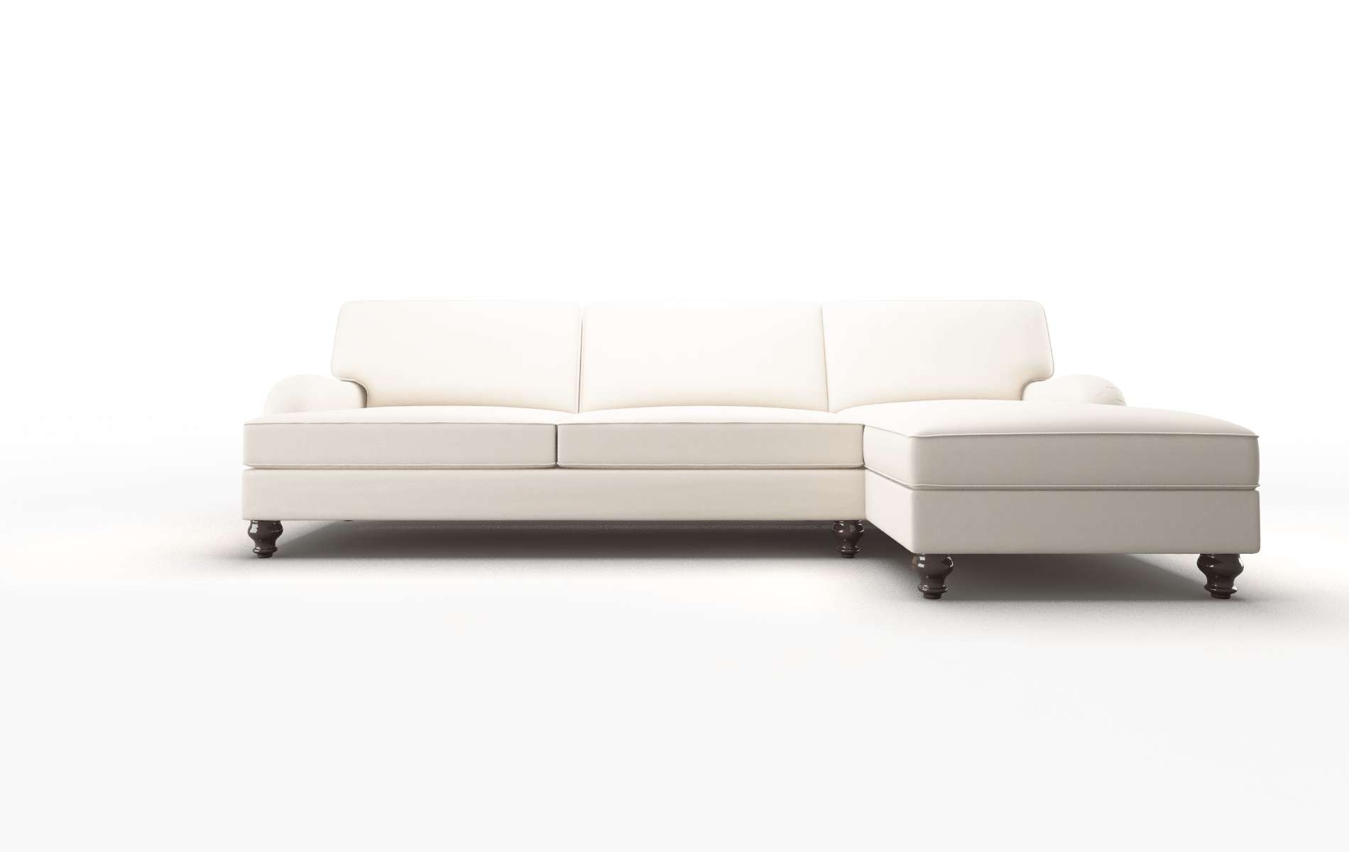 Hamilton Blanche milky Panel Espresso Legs  1