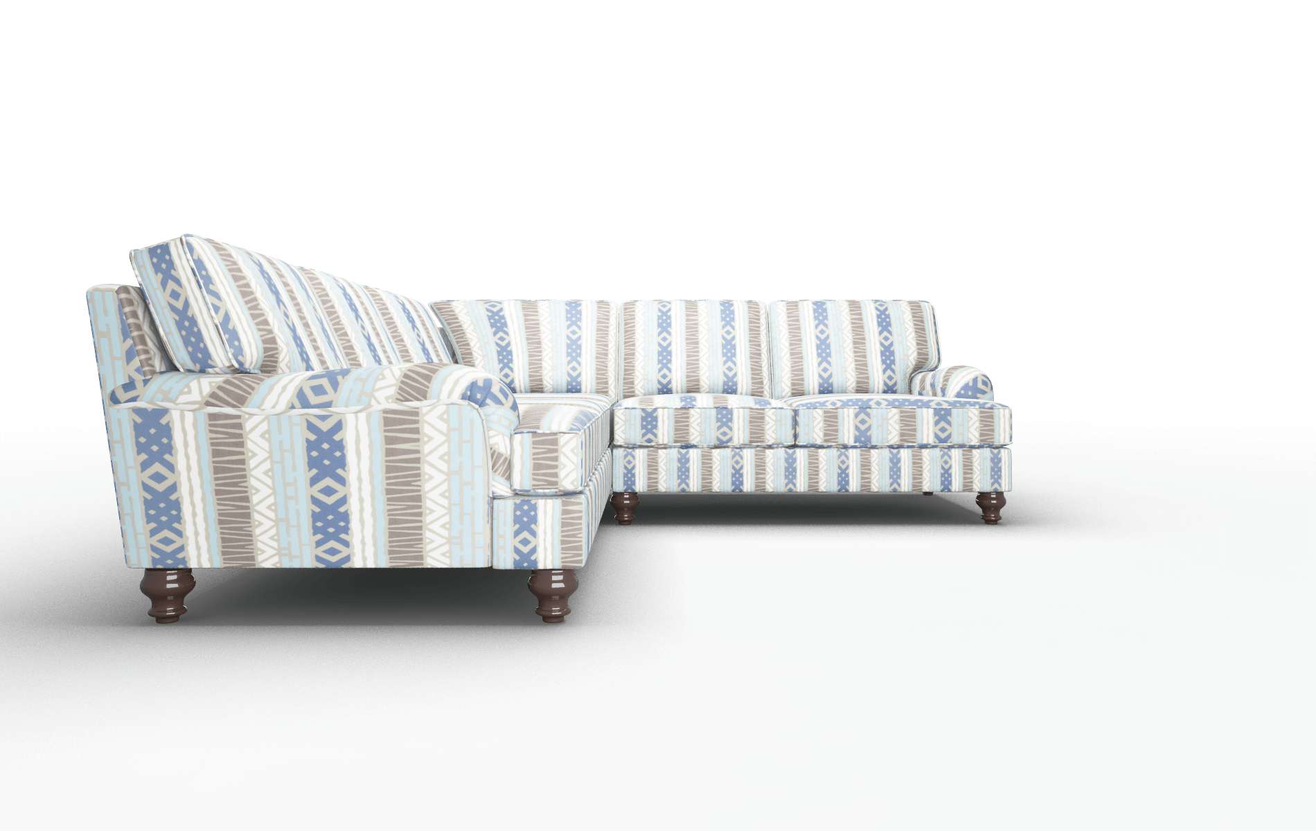 Hamilton Bodhi Indigo Sectional espresso legs 2