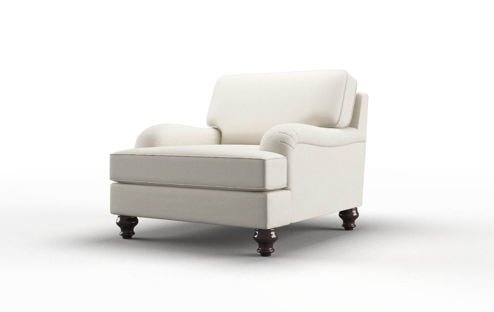 Hamilton Bungalow Ivory Chair espresso legs 4