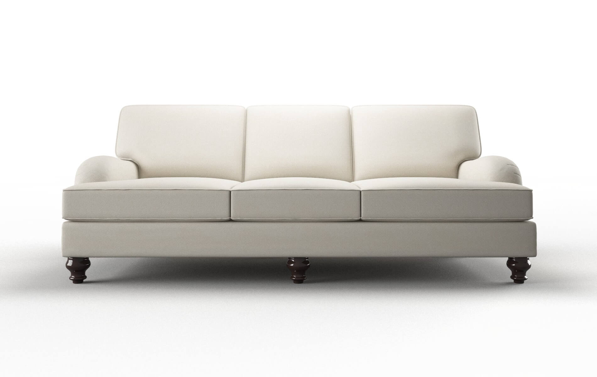 Hamilton Bungalow ivory Sofa Espresso Legs  1