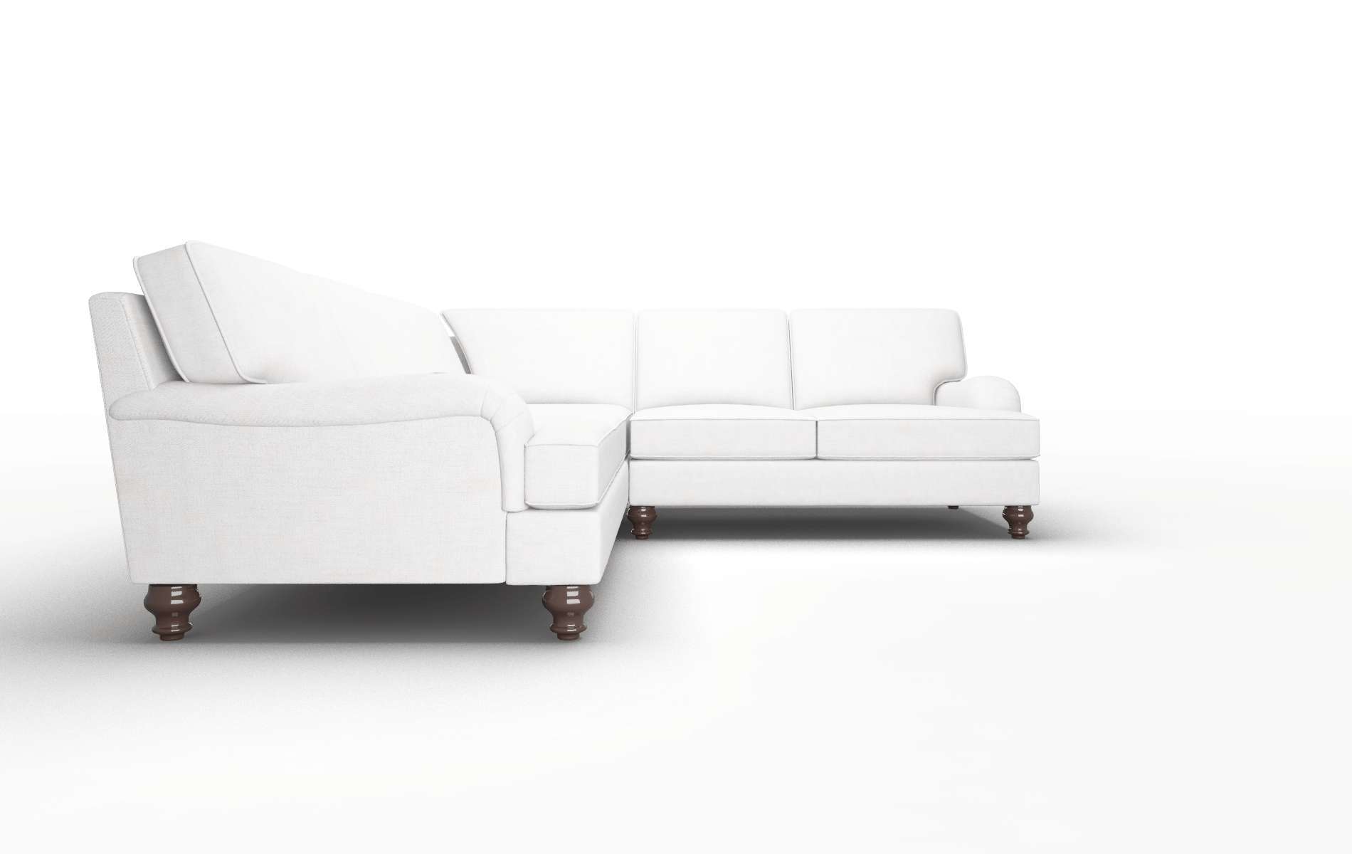Hamilton Catalina Ivory Sectional espresso legs 2