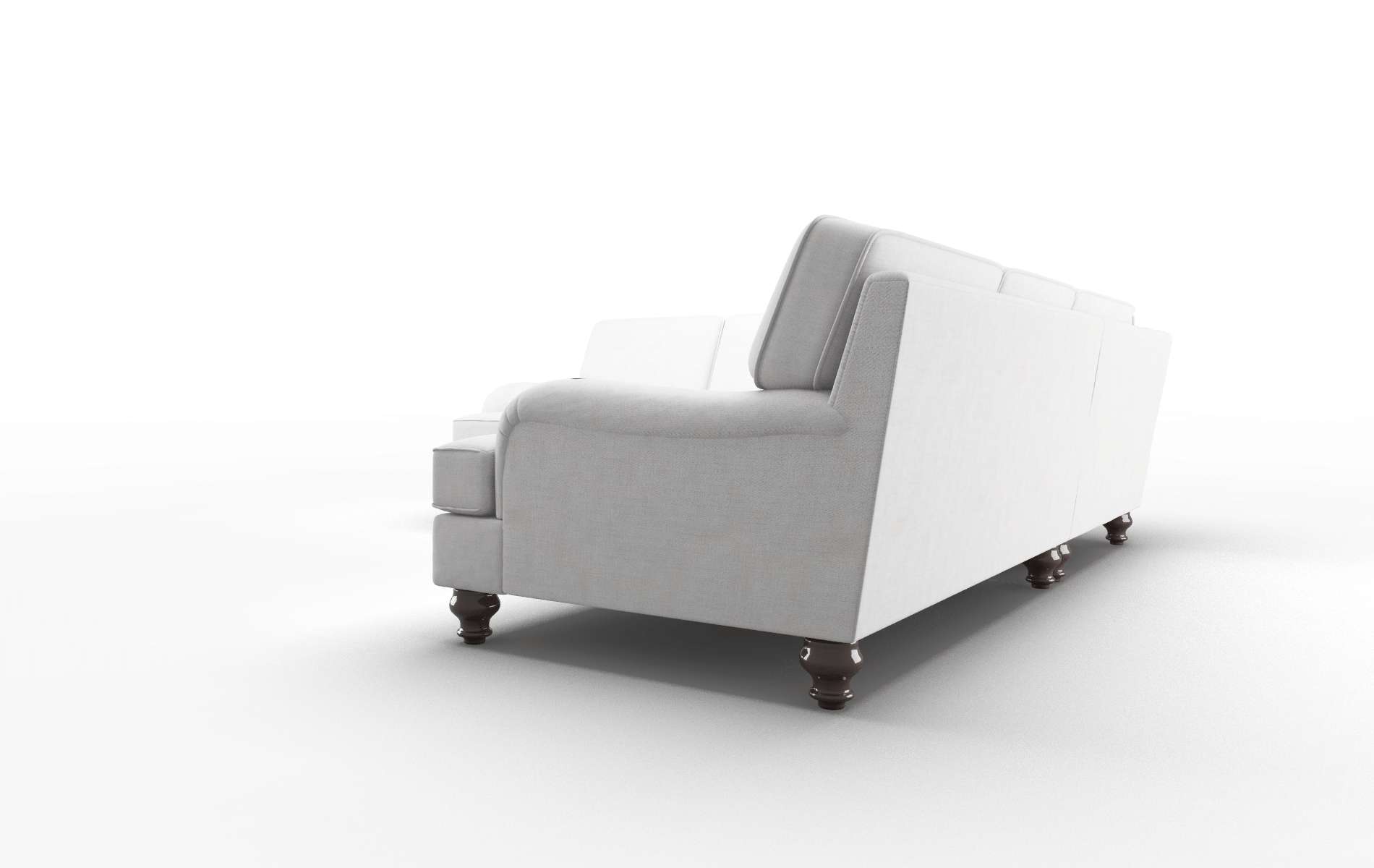 Hamilton Catalina Ivory Sectional espresso legs 4