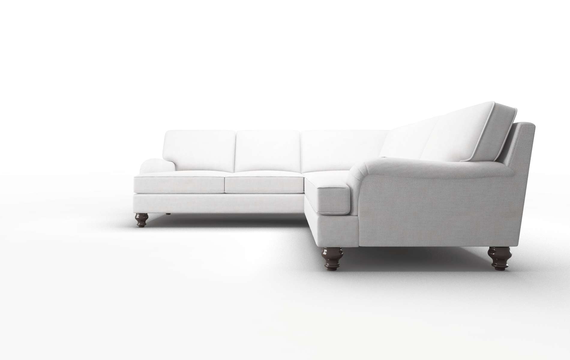 Hamilton Catalina Ivory Sectional espresso legs 5