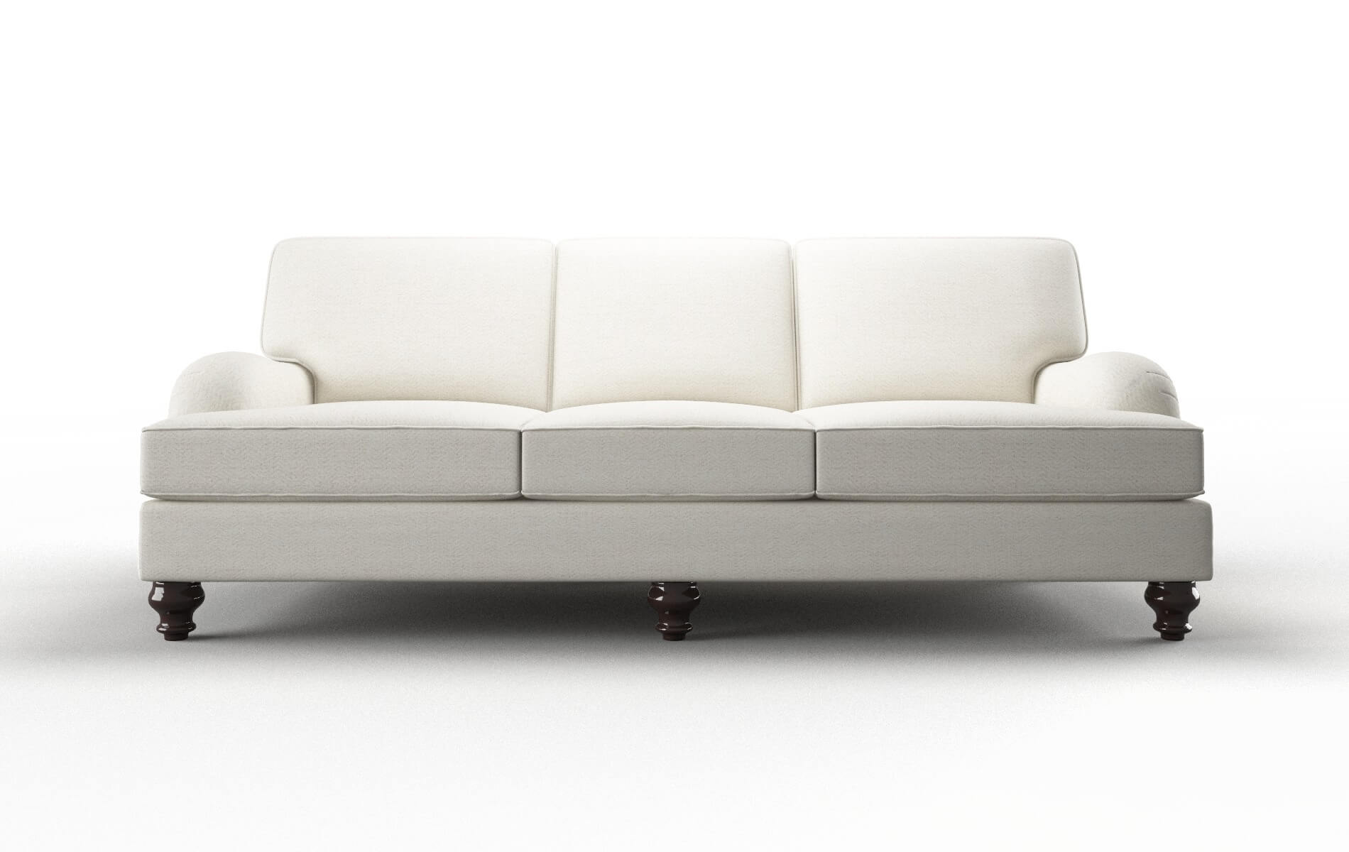 Hamilton Catalina Ivory Sofa espresso legs 1