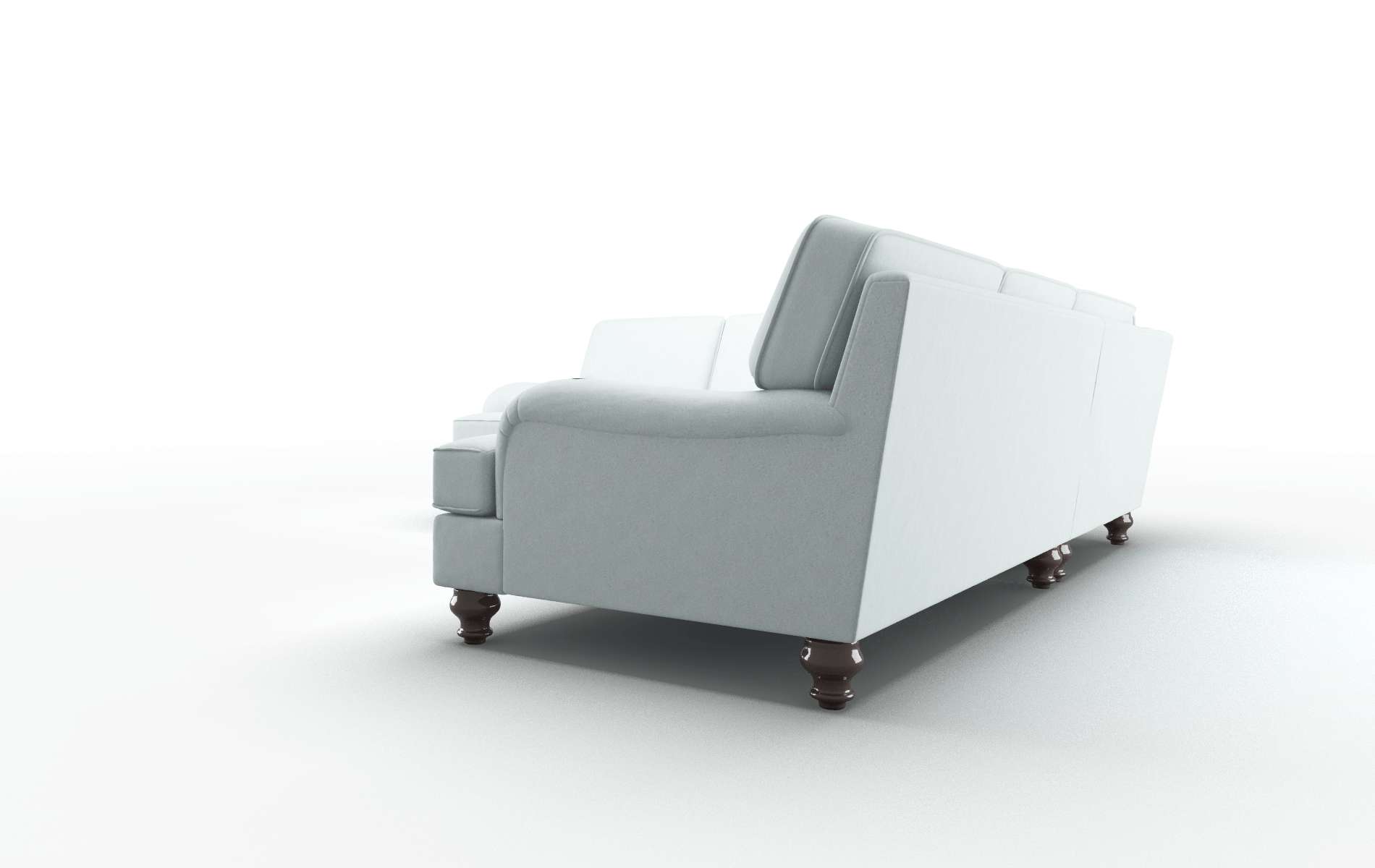 Hamilton Clyde Cornflower Sectional espresso legs 4