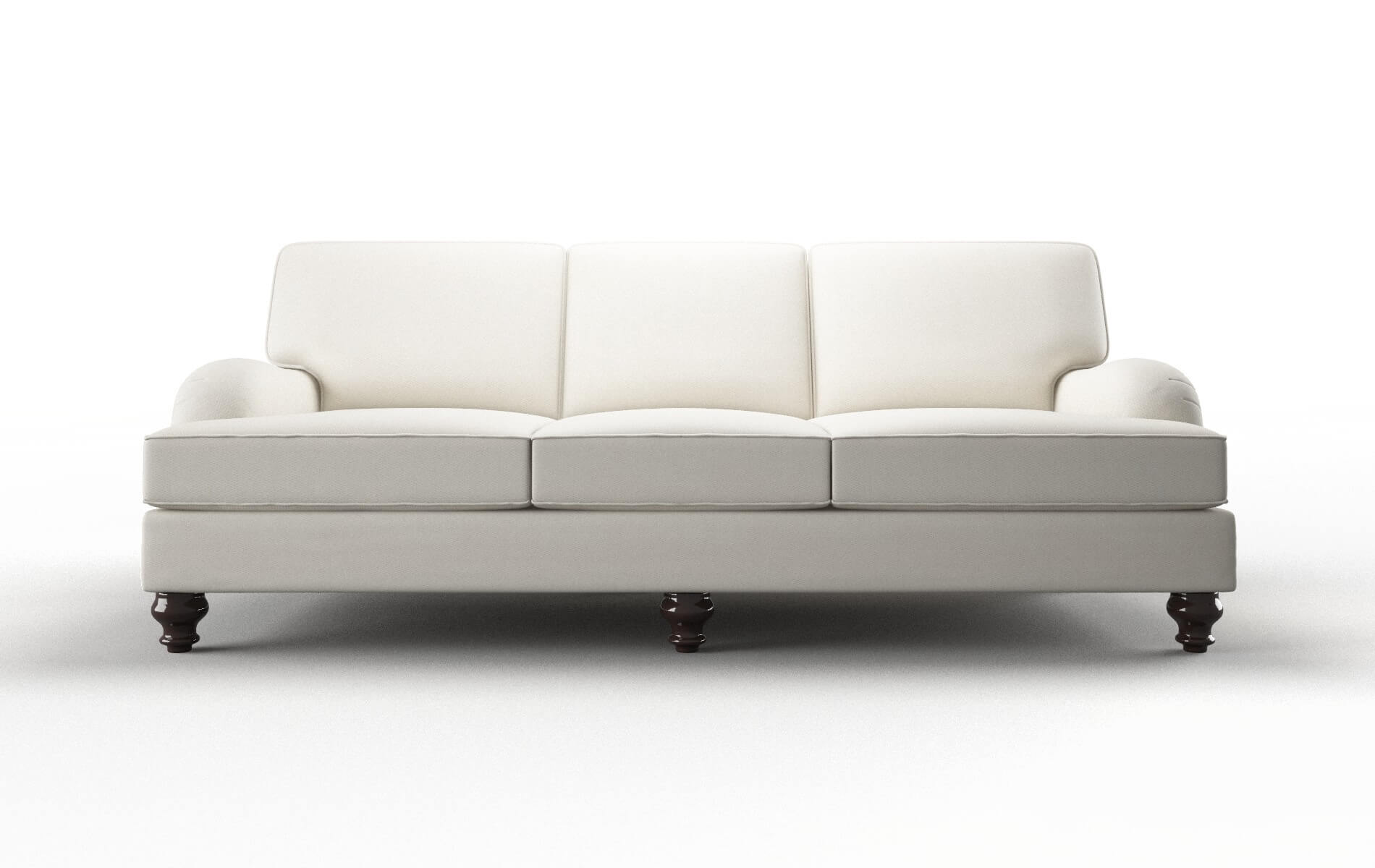 Hamilton Cosmo Ivory Sofa espresso legs 1