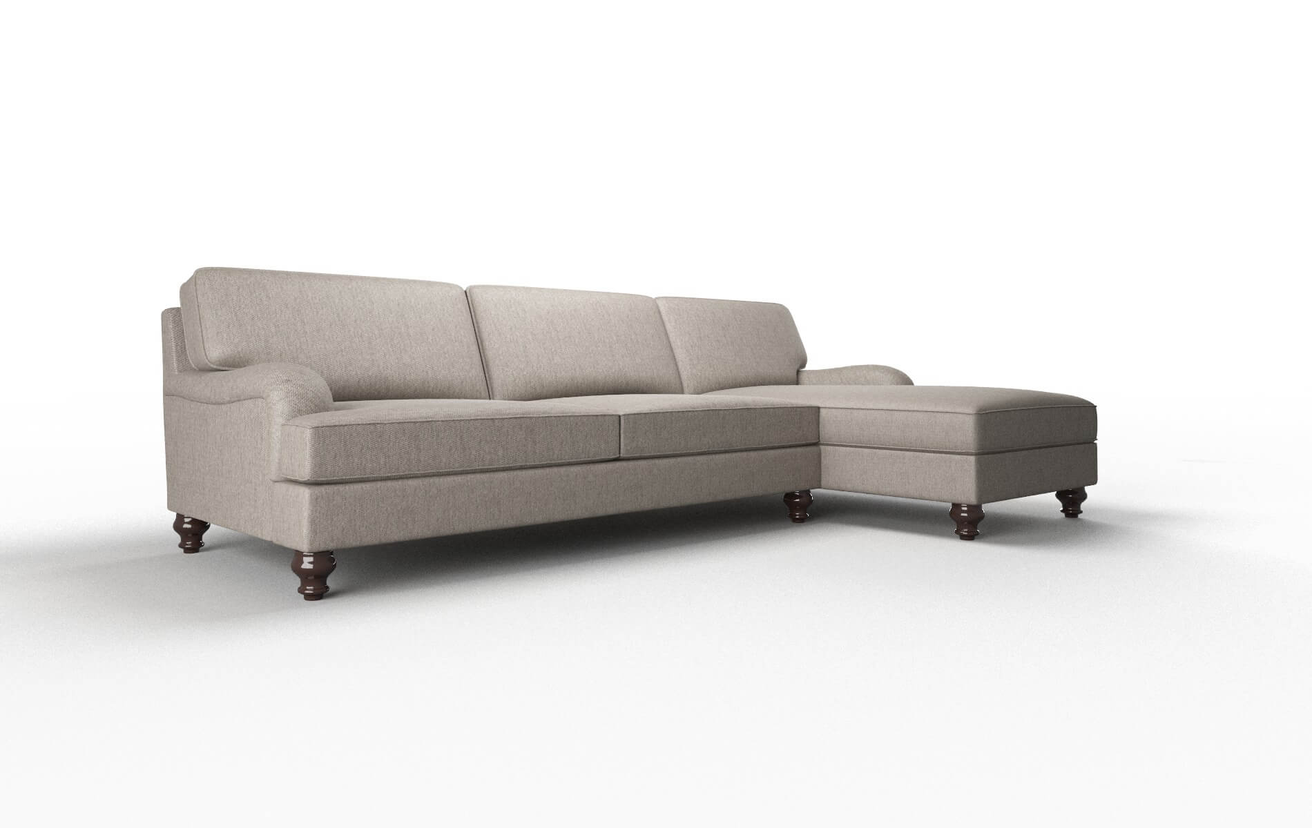 Hamilton Cosmo Taupe Panel espresso legs 2