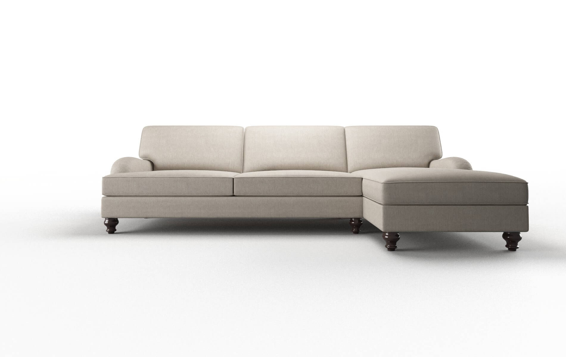 Hamilton Derby Linen Panel espresso legs 1