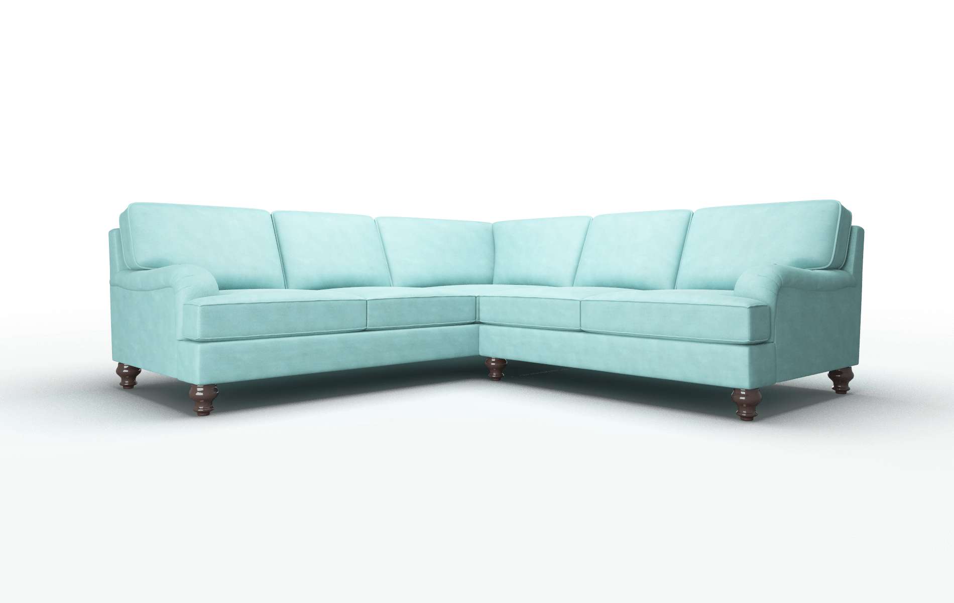 Hamilton Dream_d French_blue Sectional espresso legs 1