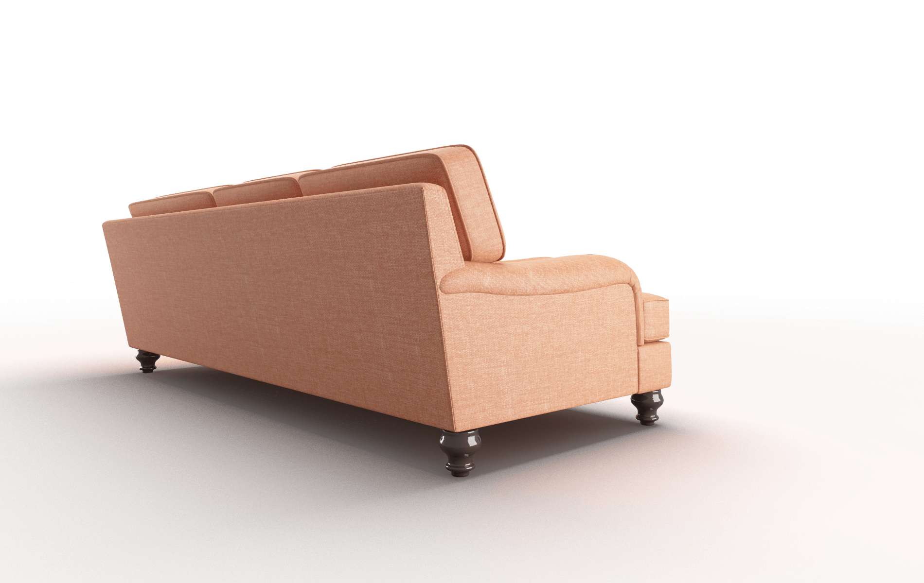 Hamilton Durham Tangerine Sectional espresso legs 3