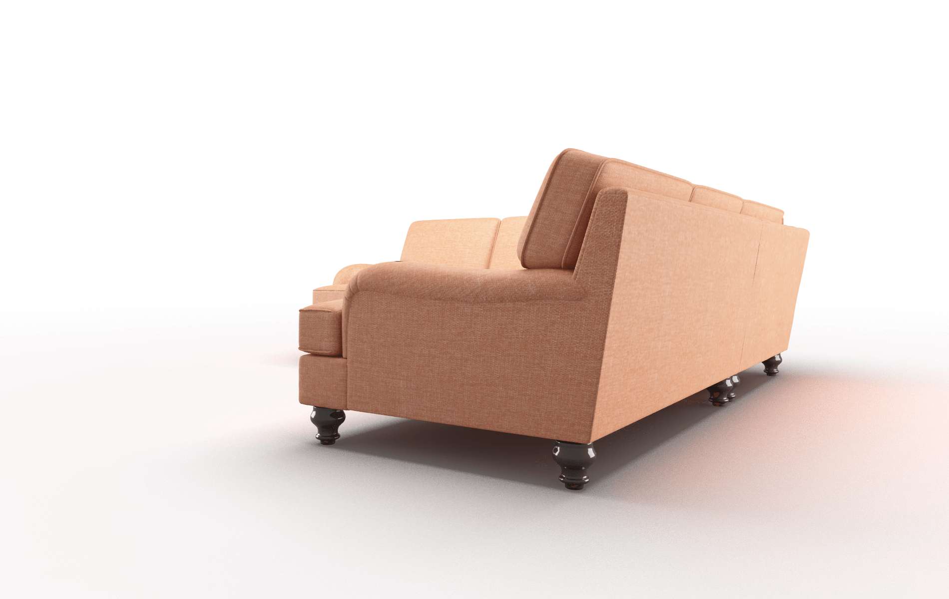 Hamilton Durham Tangerine Sectional espresso legs 4