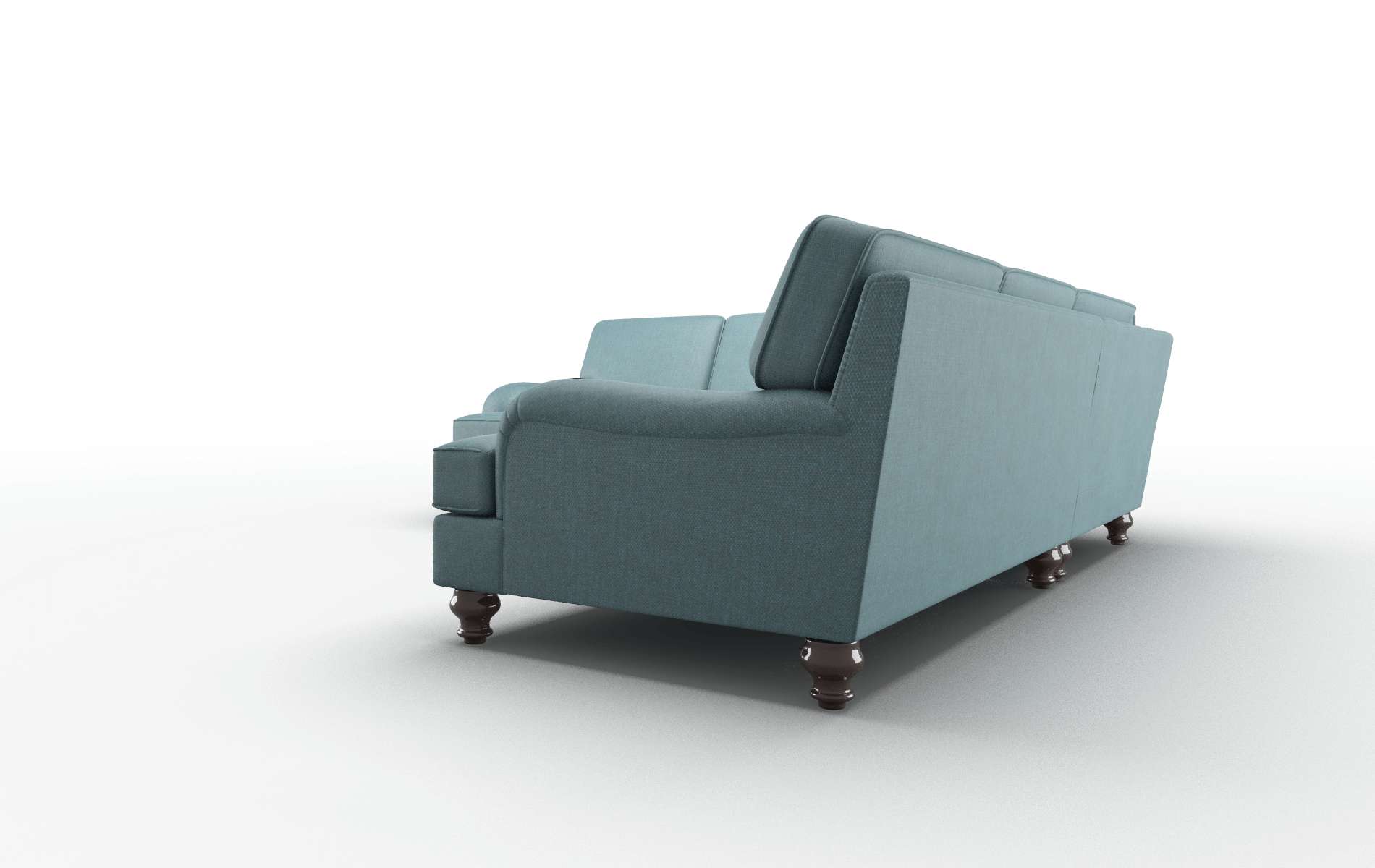 Hamilton Elliot Teal Sectional espresso legs 4