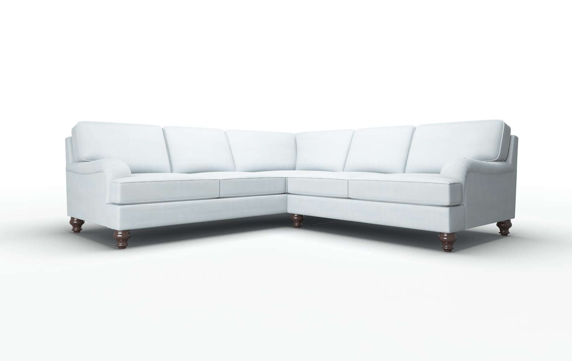 Hamilton Hathaway Aqua Sectional espresso legs 1