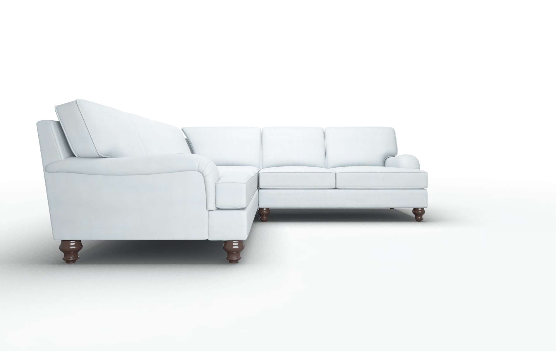 Hamilton Hathaway Aqua Sectional espresso legs 2