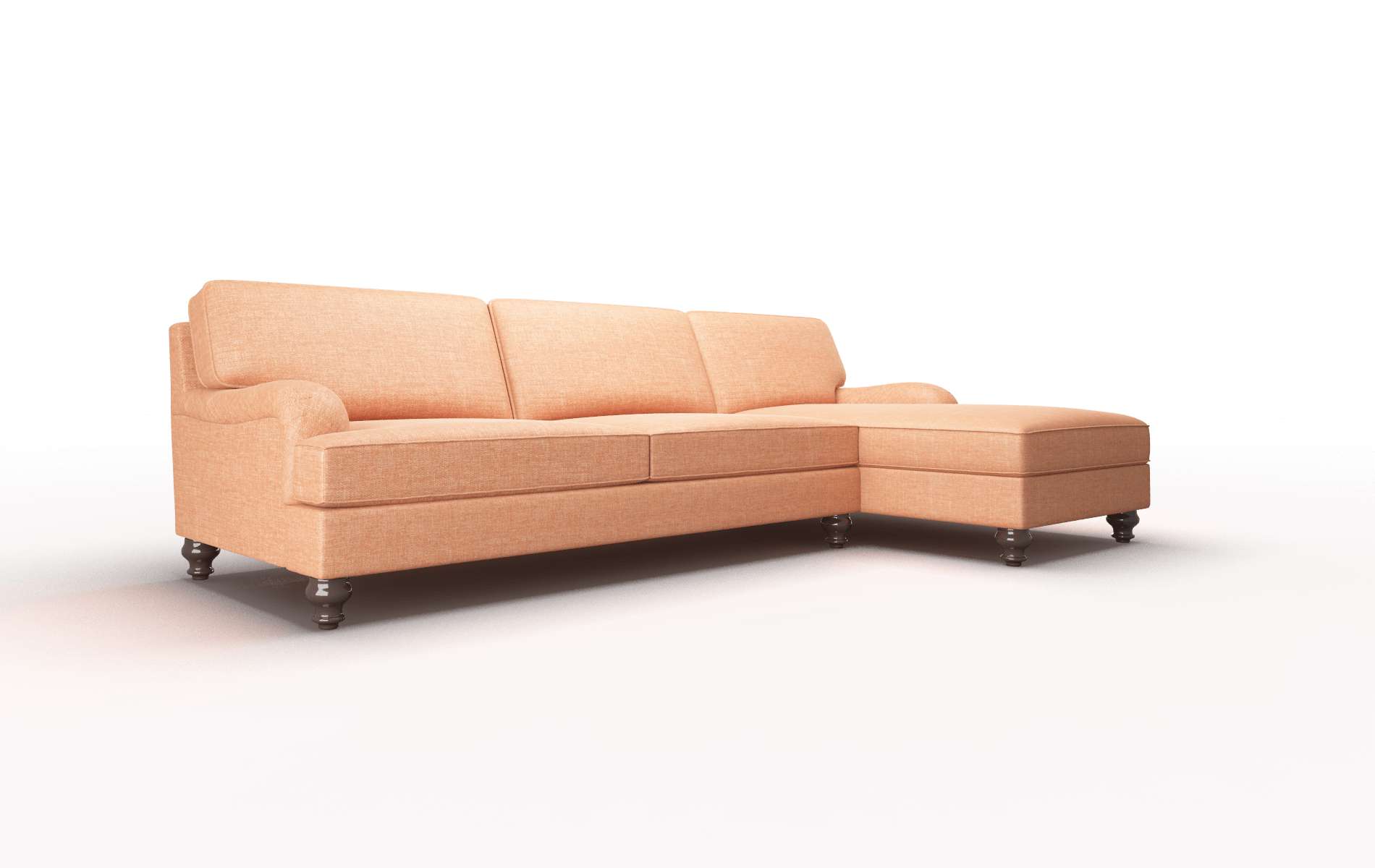 Hamilton Hepburn Appricot Panel espresso legs 2