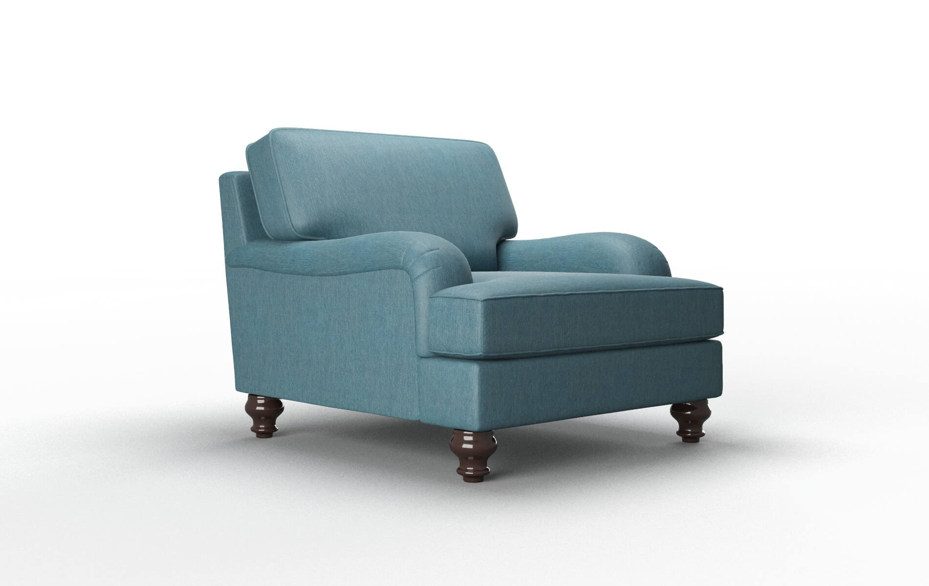 Hamilton Hepburn Teal Chair espresso legs 2
