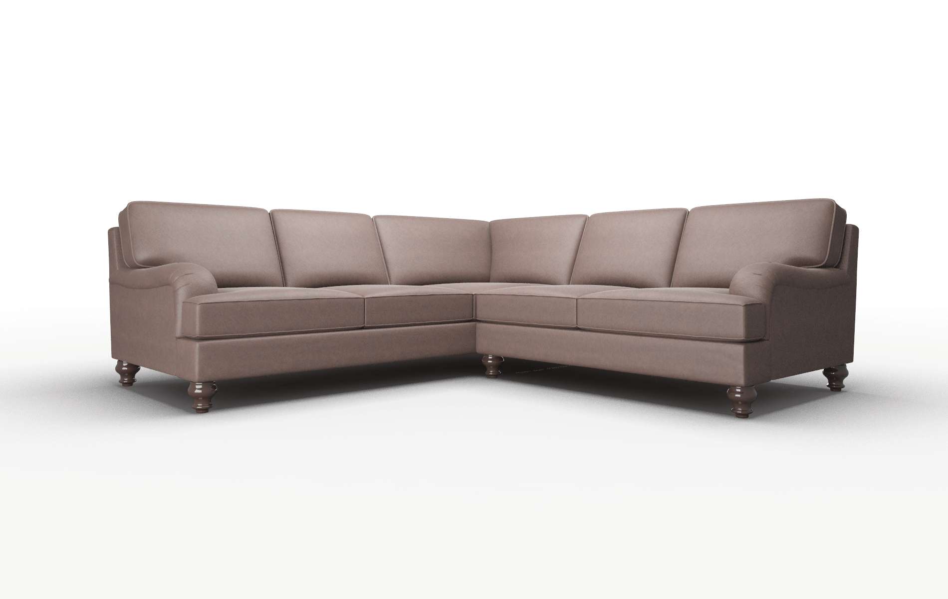 Hamilton Insight Cafe Sectional espresso legs 1