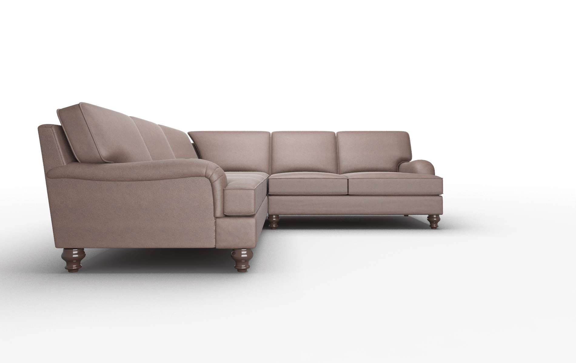 Hamilton Insight Cafe Sectional espresso legs 2