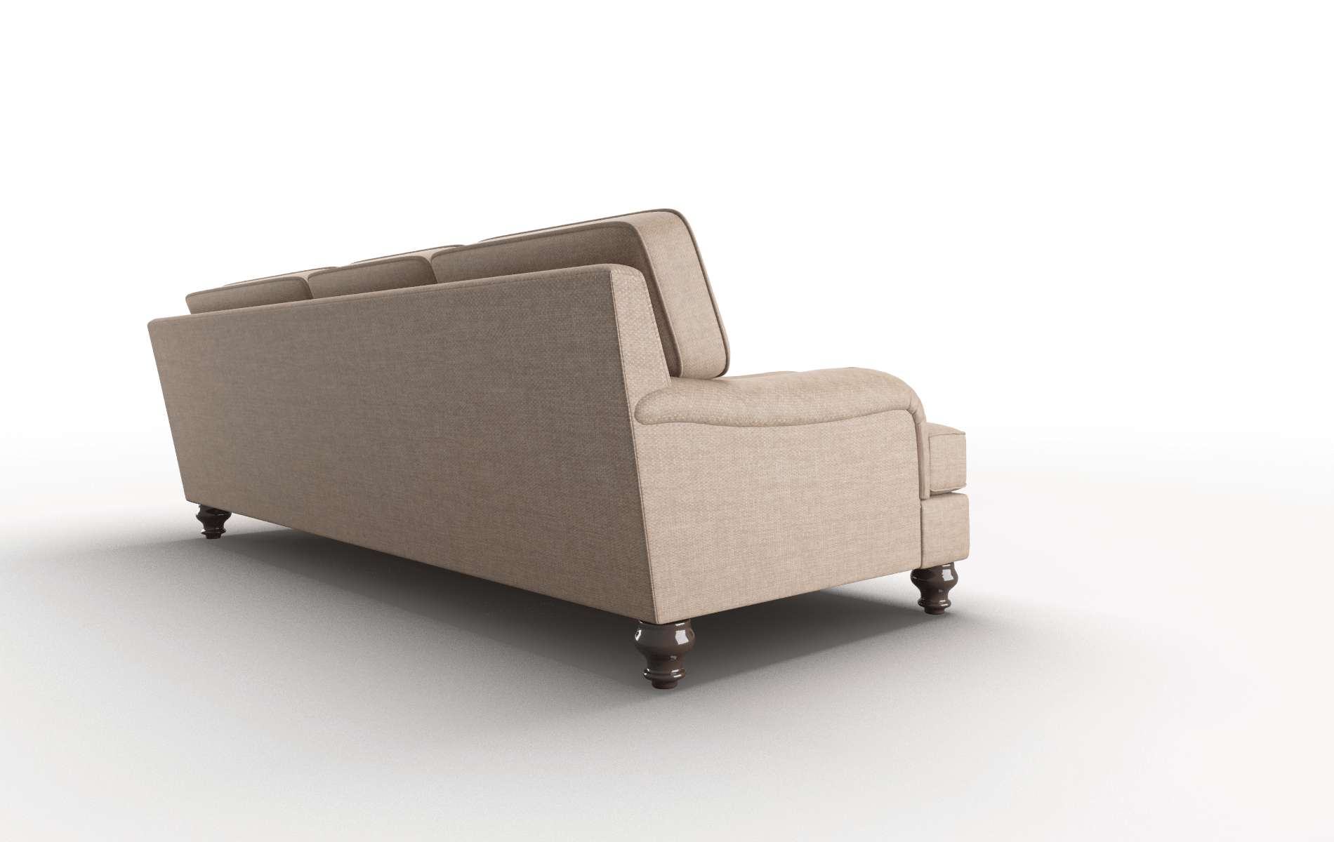 Hamilton Keylargo Mink Sectional espresso legs 3