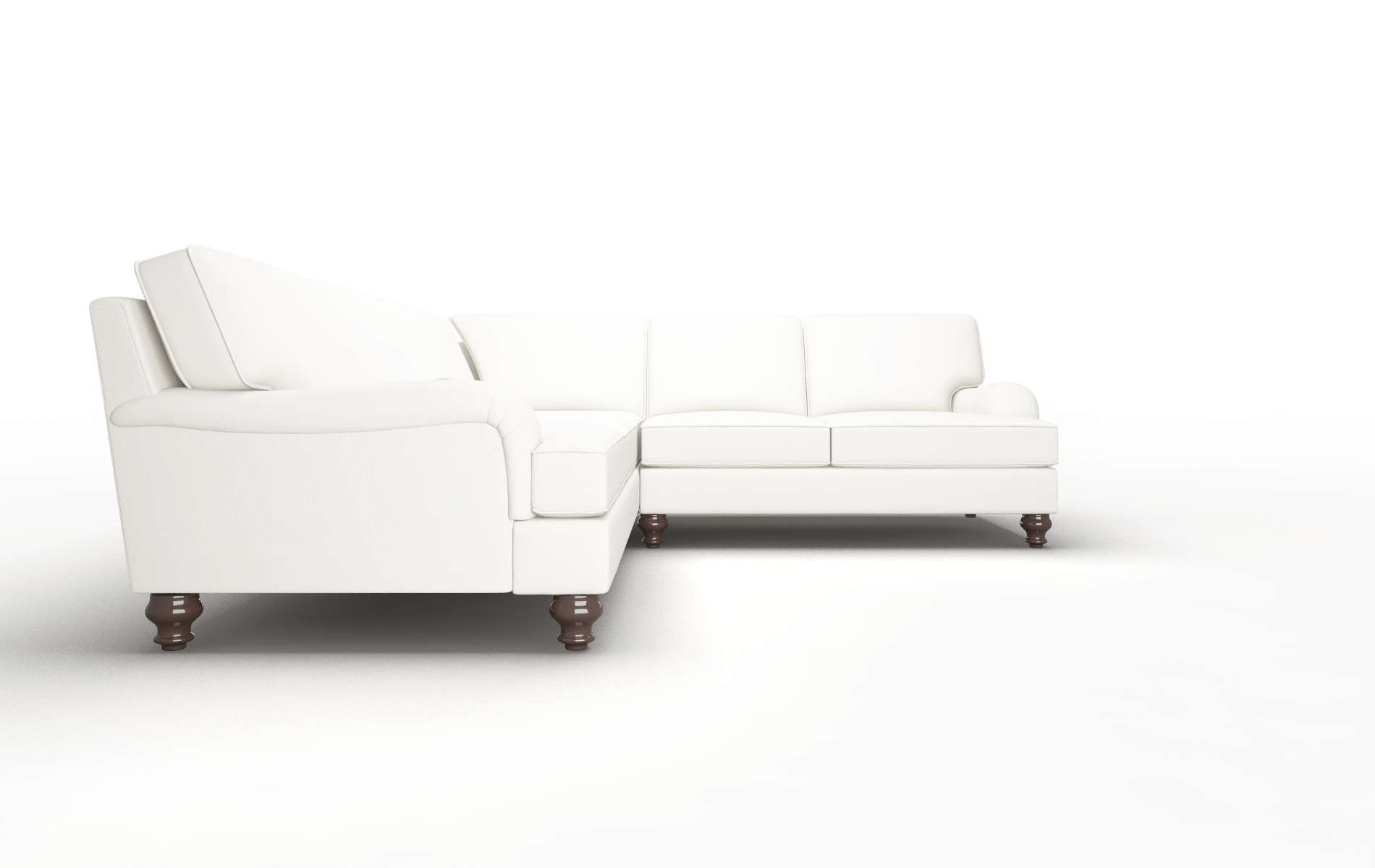 Hamilton Keylargo Oatmeal Sectional espresso legs 2