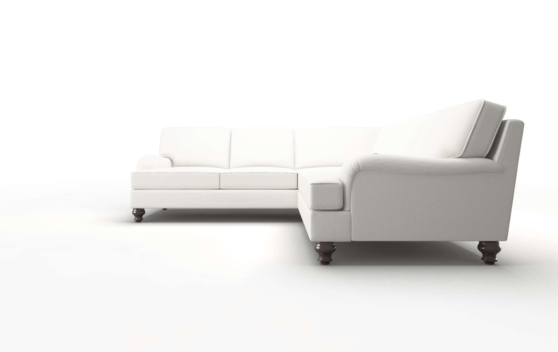 Hamilton Keylargo Oatmeal Sectional espresso legs 5