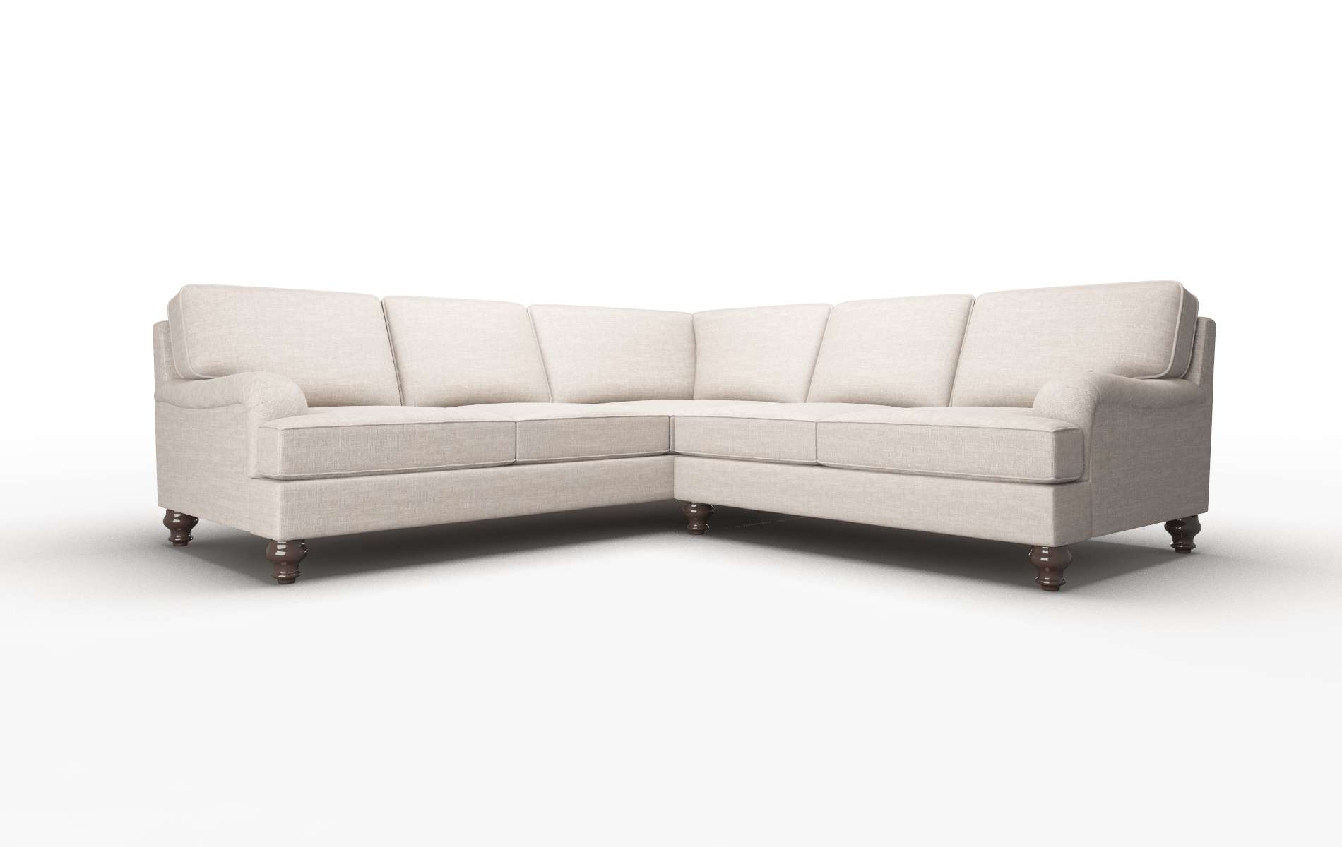 Hamilton Keylargo Pumice Sectional espresso legs 1