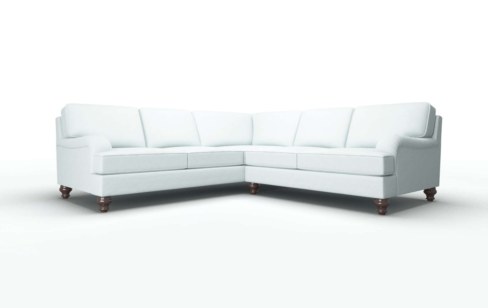 Hamilton Leslie robins_egg Sectional Espresso Legs  1