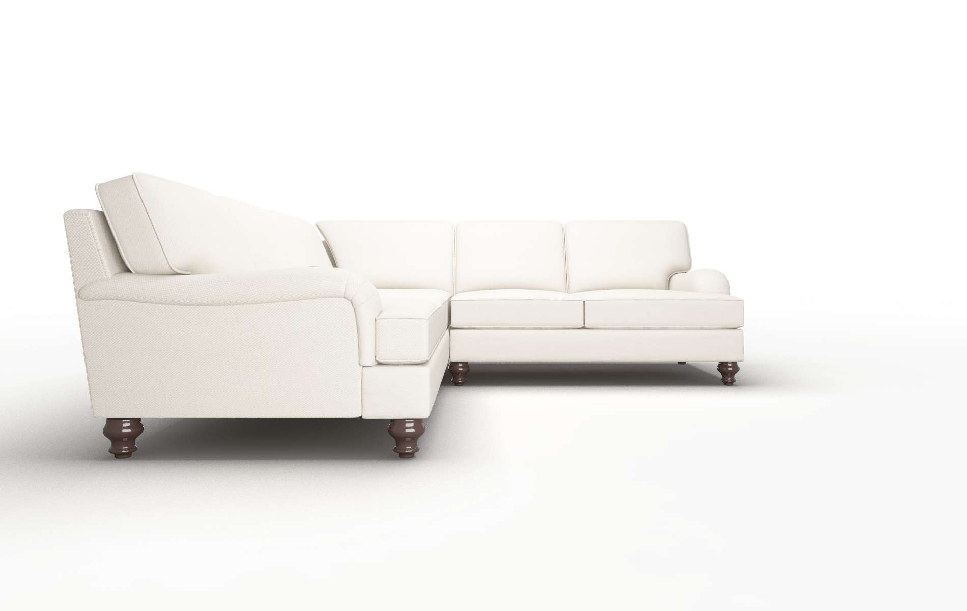 Hamilton Malibu Linen Sectional espresso legs 2