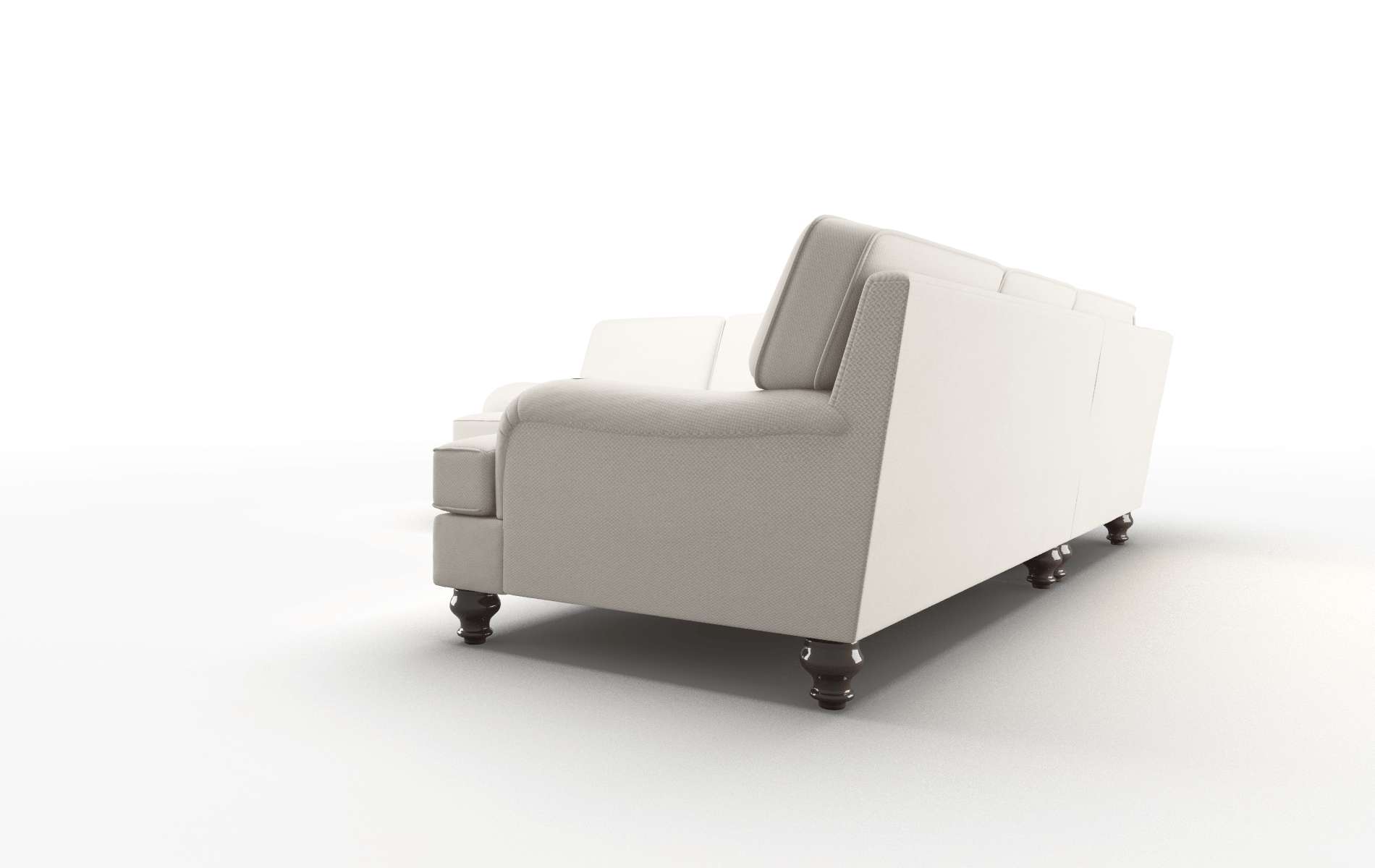 Hamilton Malibu Linen Sectional espresso legs 4