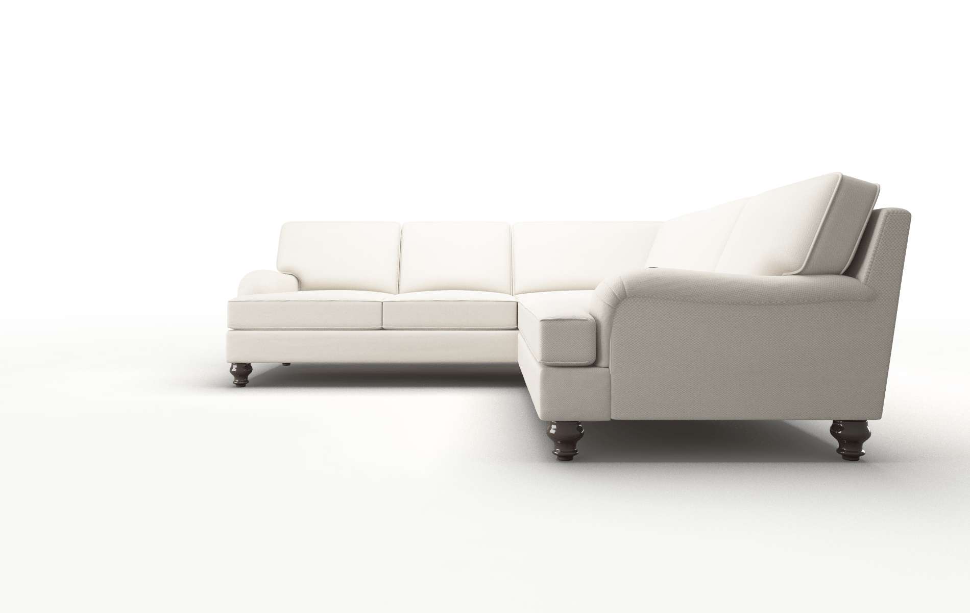 Hamilton Malibu Linen Sectional espresso legs 5