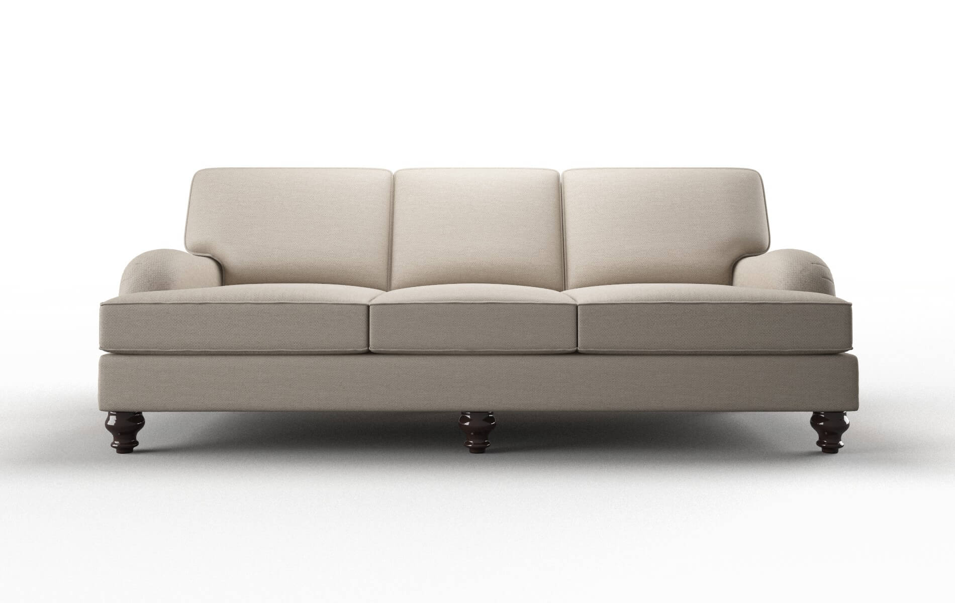 Hamilton Naples Almond Sofa espresso legs 1