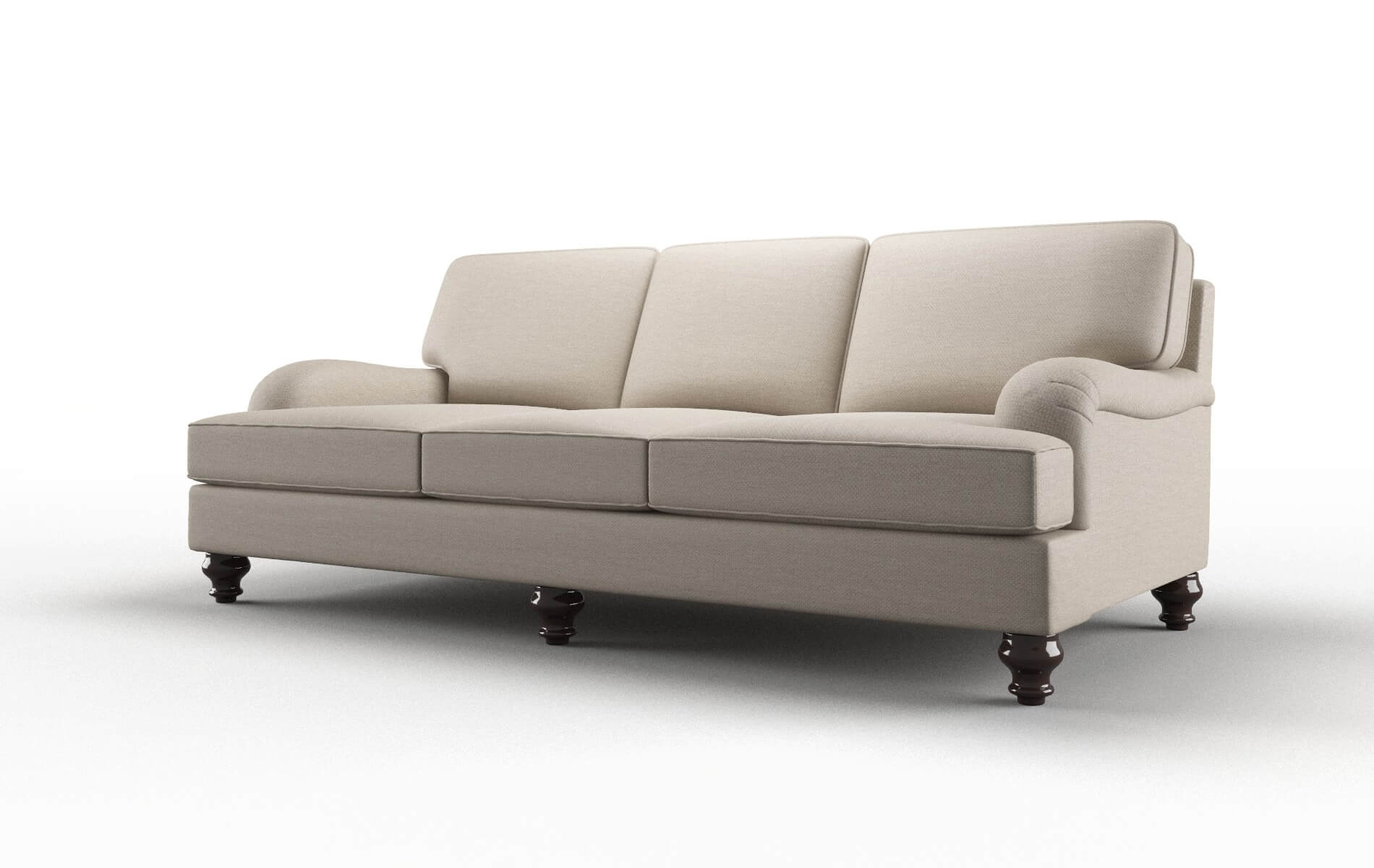 Hamilton Naples Almond Sofa espresso legs 4