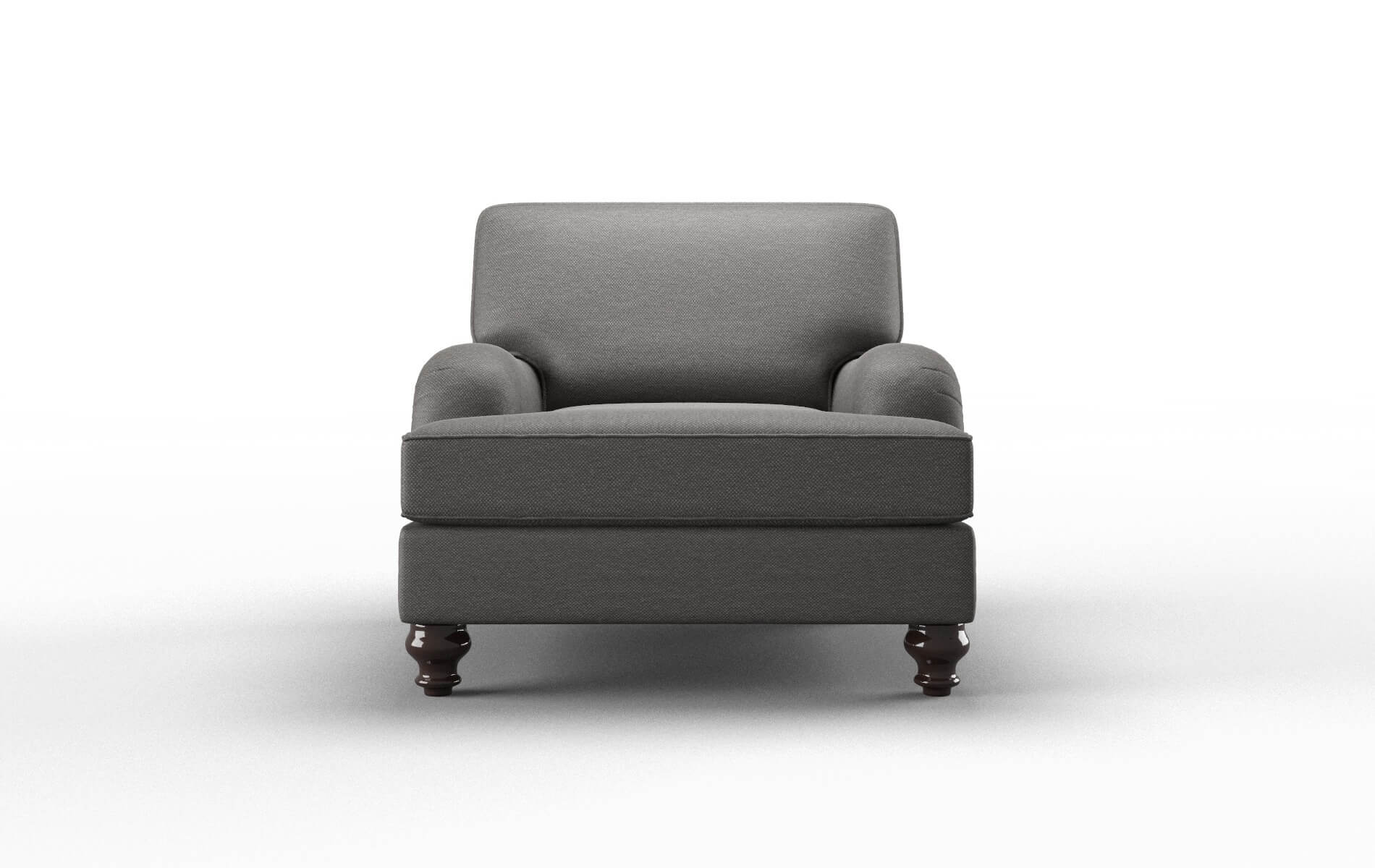 Hamilton Oscar Grey Chair espresso legs 1