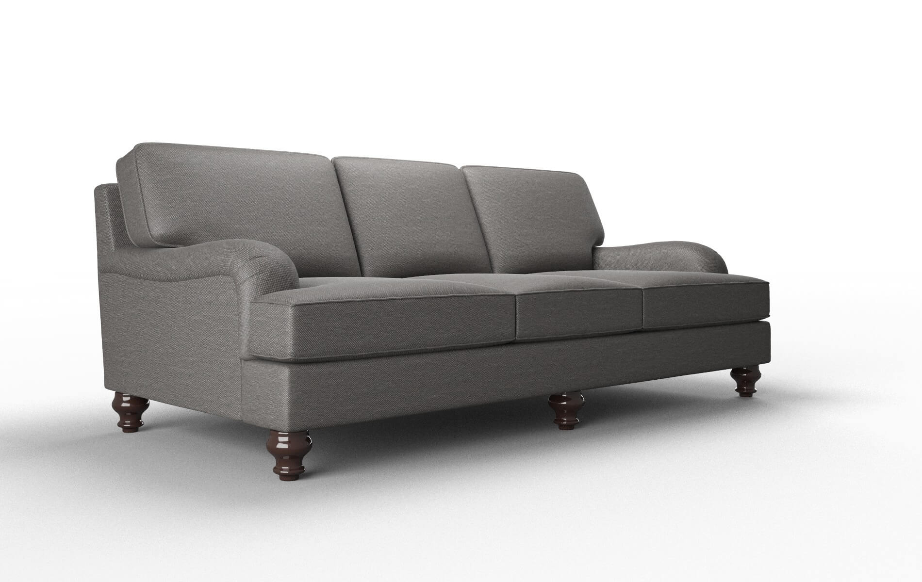 Hamilton Oscar Grey Sofa espresso legs 2