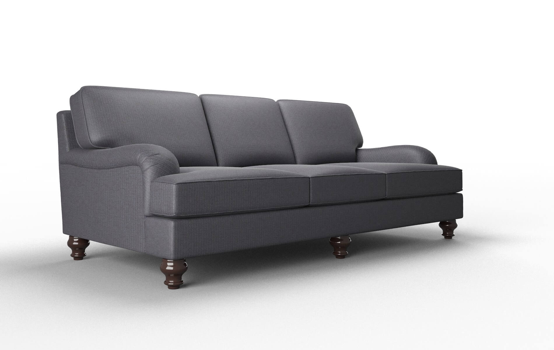 Hamilton Parker Charcoal Sofa espresso legs 2