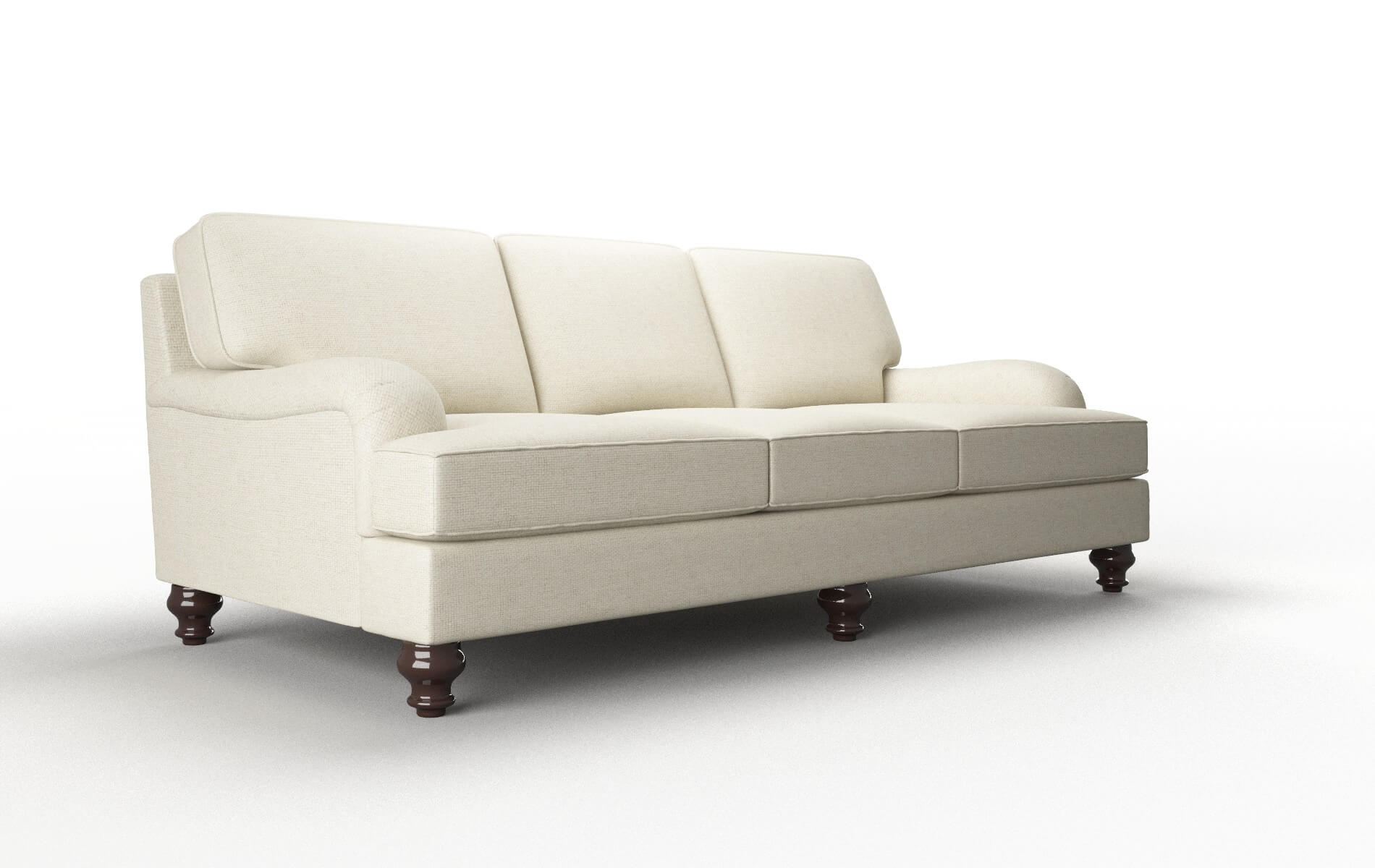 Hamilton Phoenix Ivory Sofa espresso legs 2