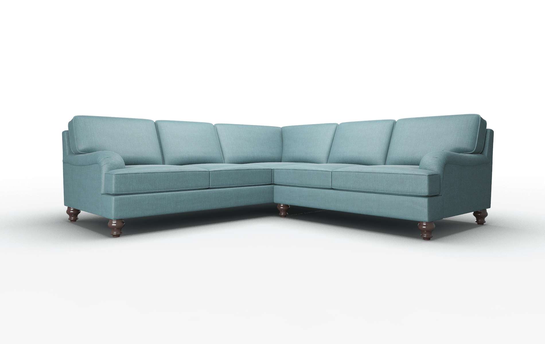 Hamilton Portland Lake Sectional espresso legs 1