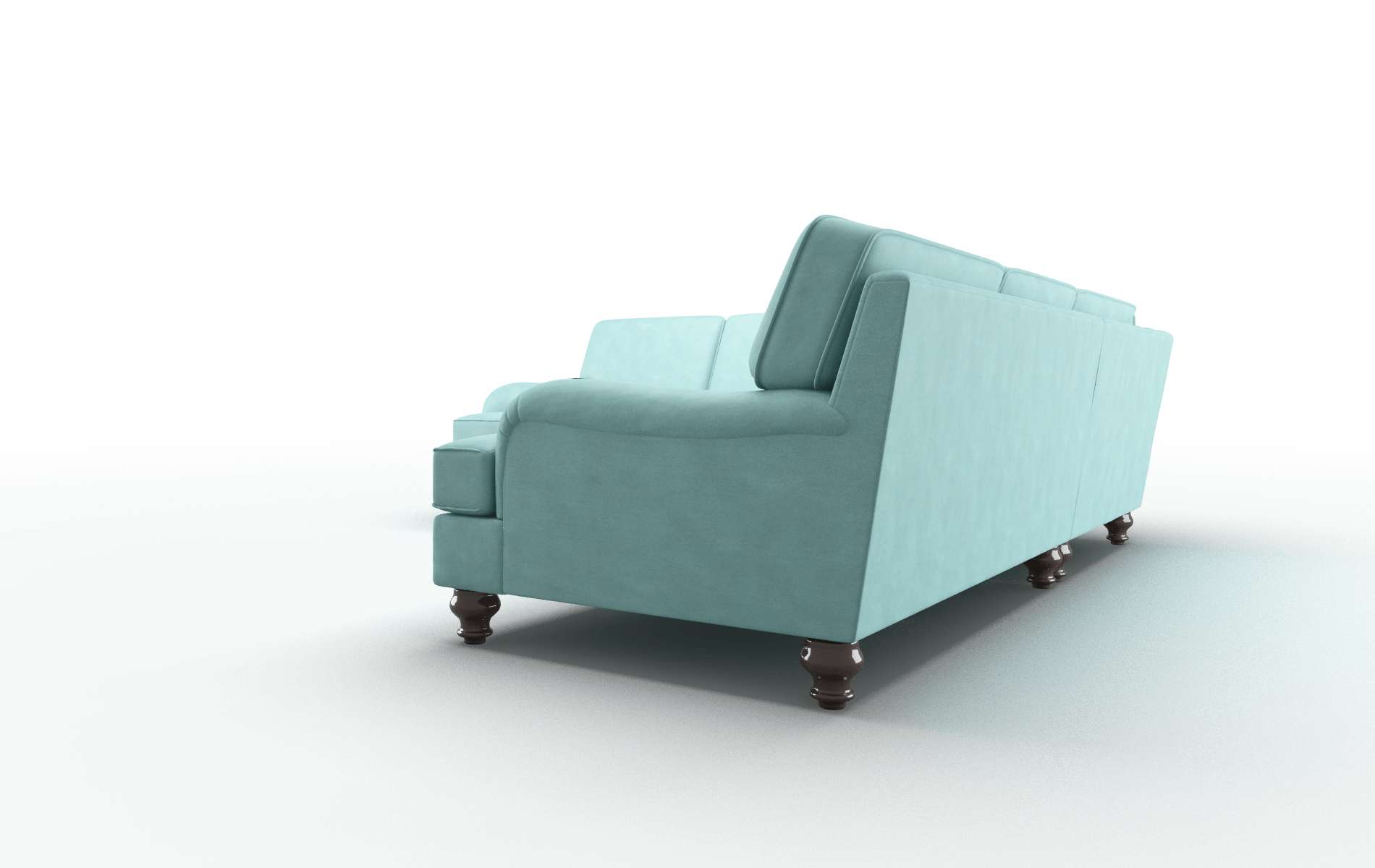 Hamilton Portland Mercury Sectional espresso legs 4