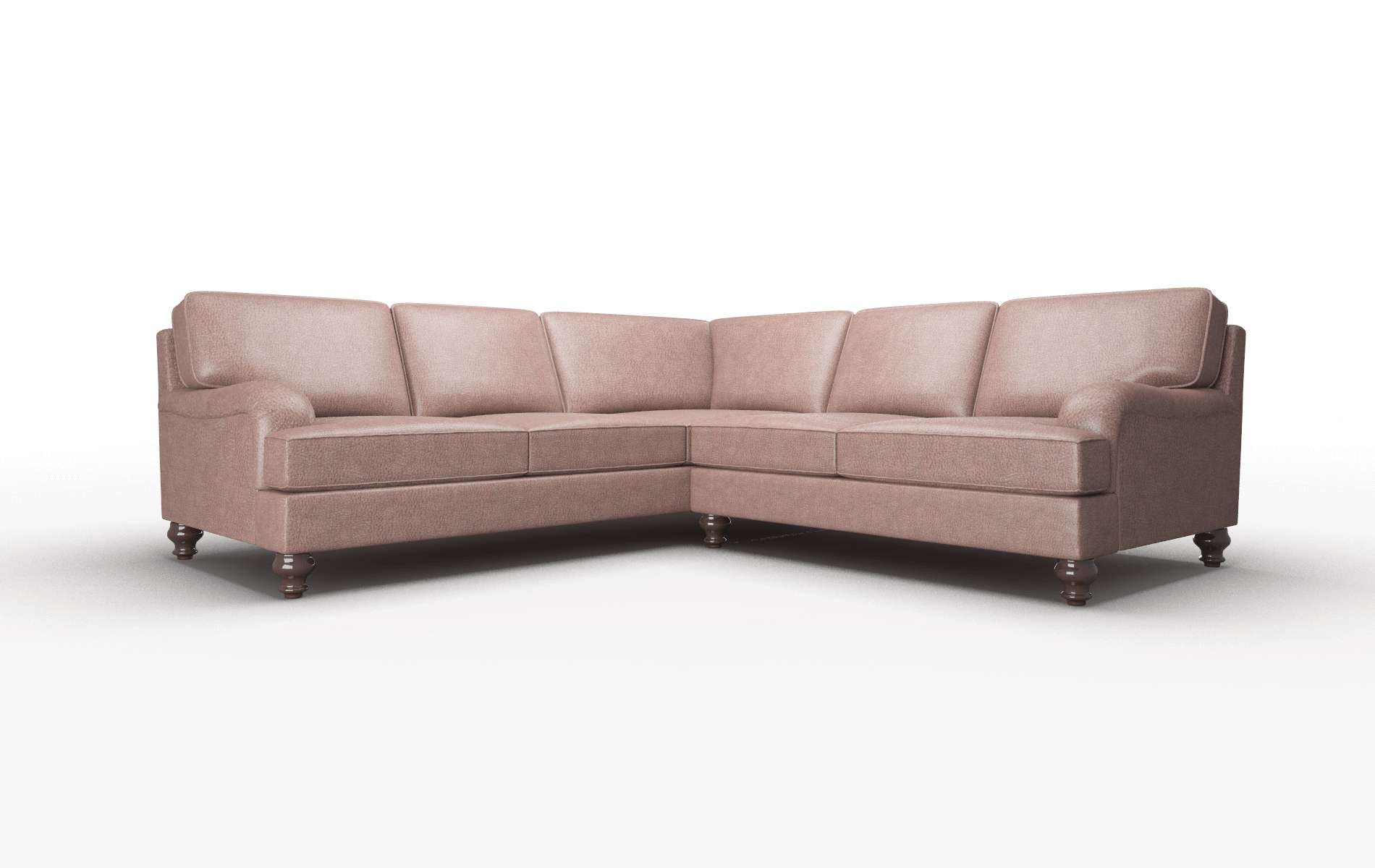 Hamilton Royale Mocha Sectional espresso legs 1