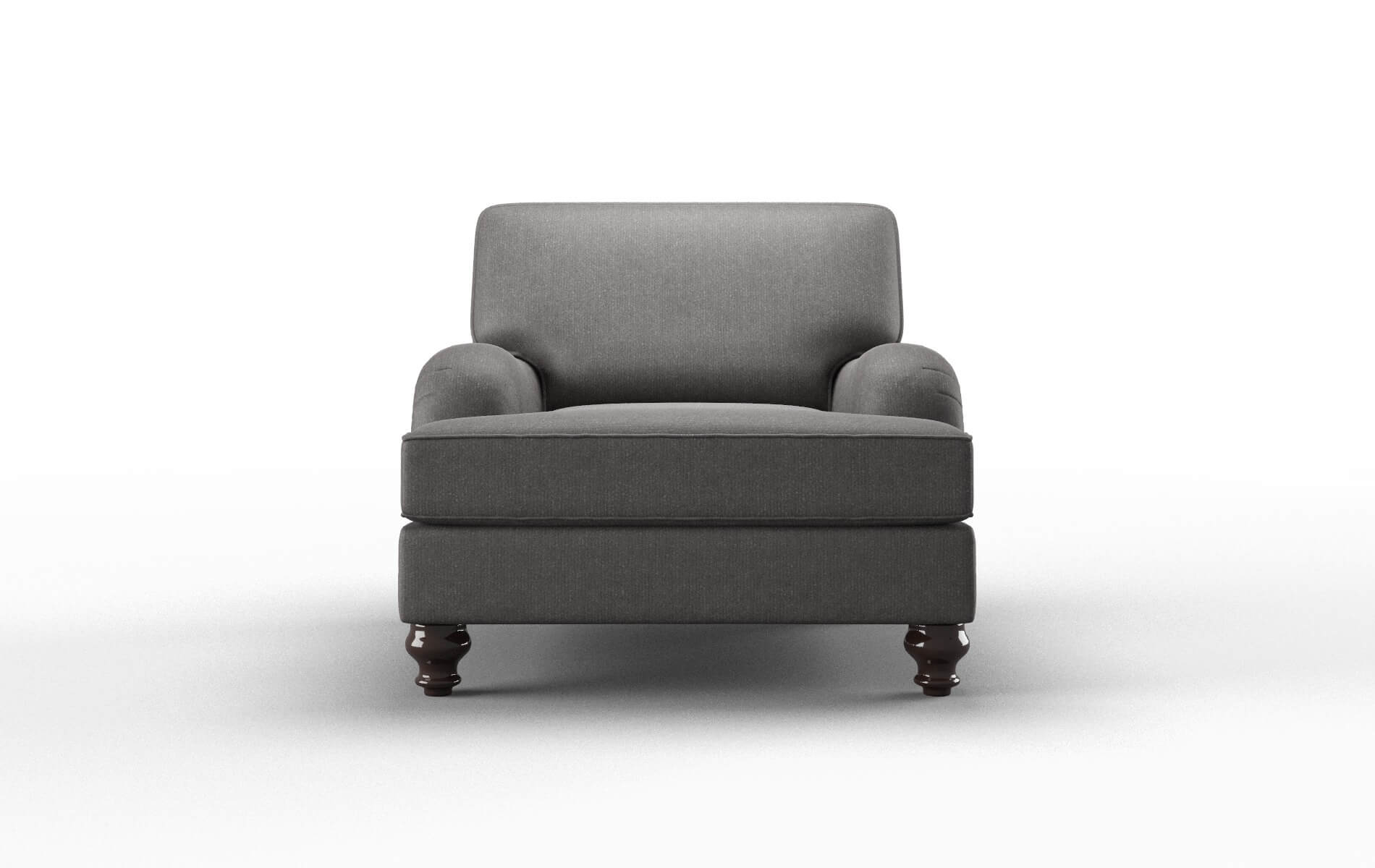 Hamilton Sasha Grey Chair espresso legs 1