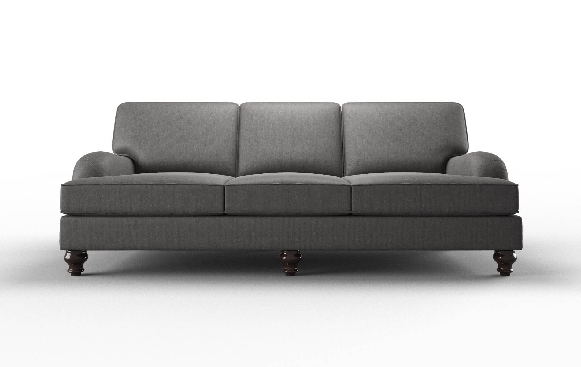 Hamilton Sasha Grey Sofa espresso legs 1