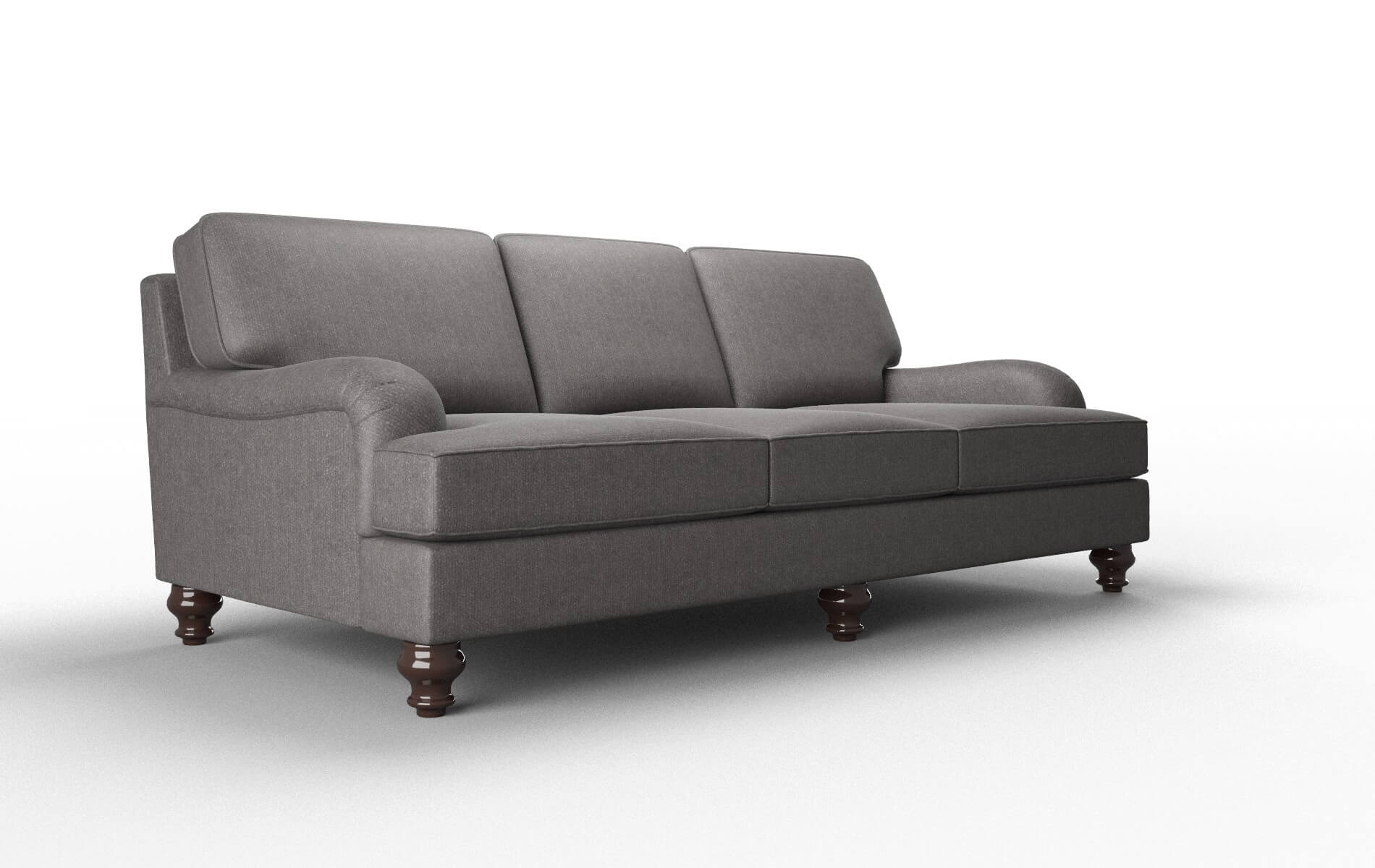 Hamilton Sasha Grey Sofa espresso legs 2