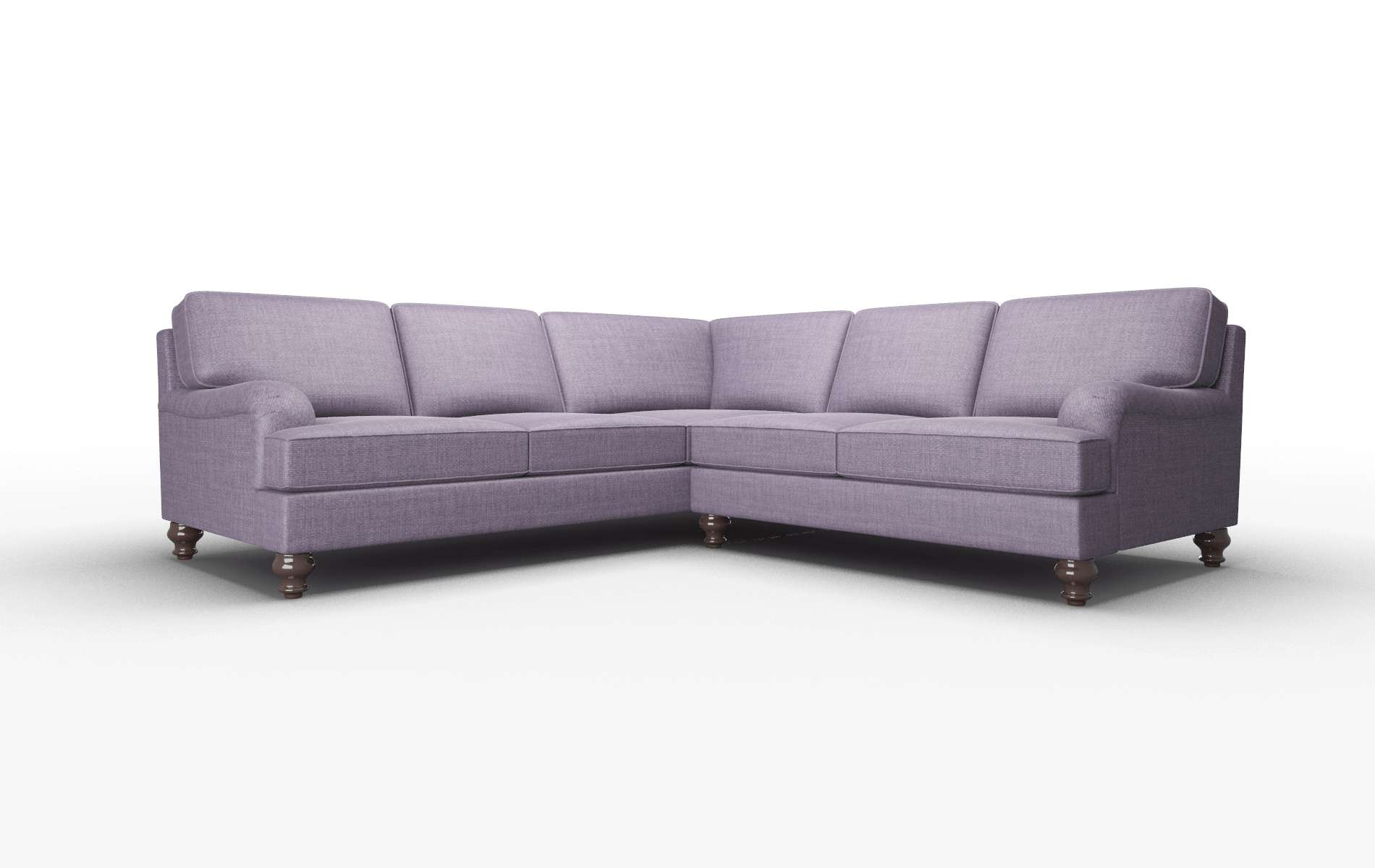 Hamilton Tess blackberry Sectional Espresso Legs  1