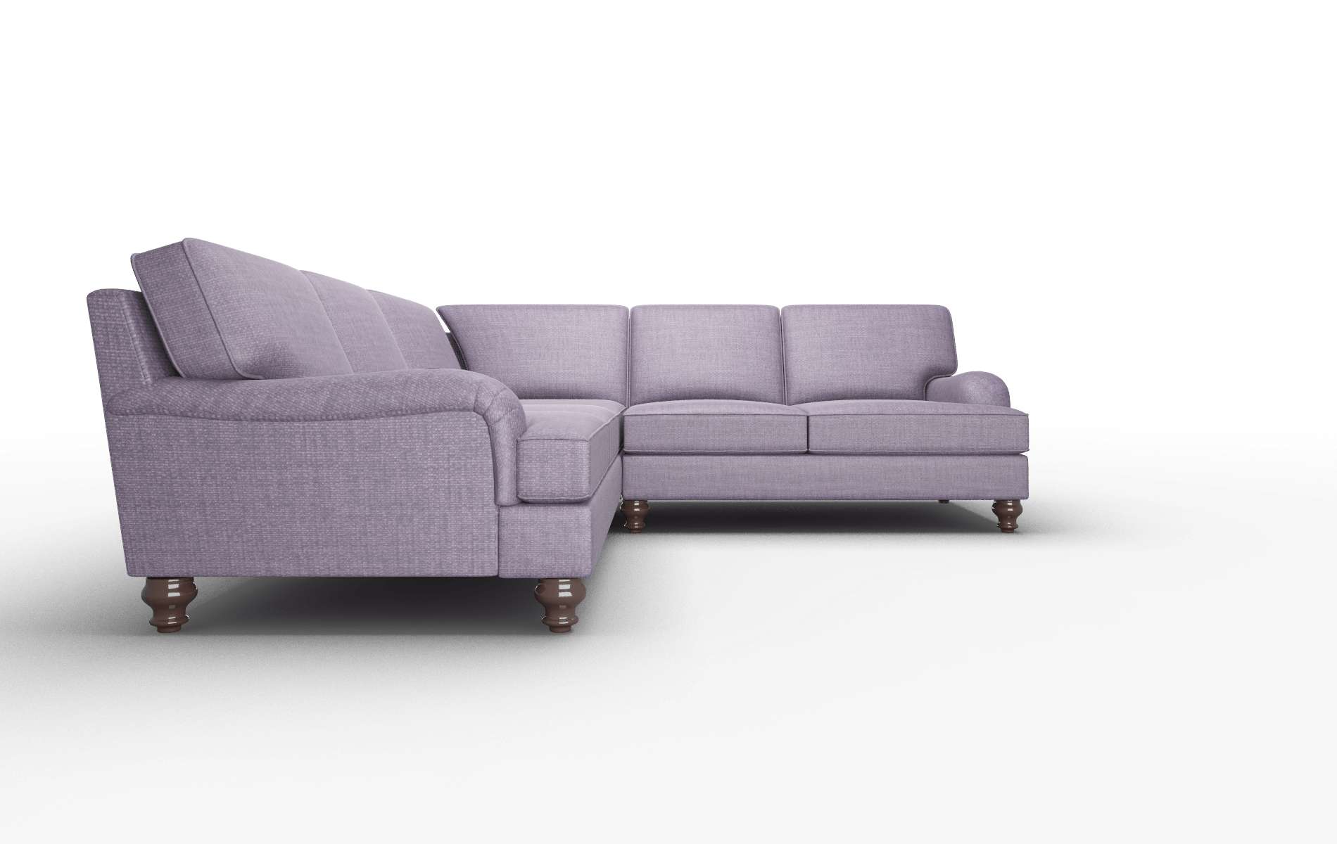 Hamilton Tess Blackberry Sectional espresso legs 2