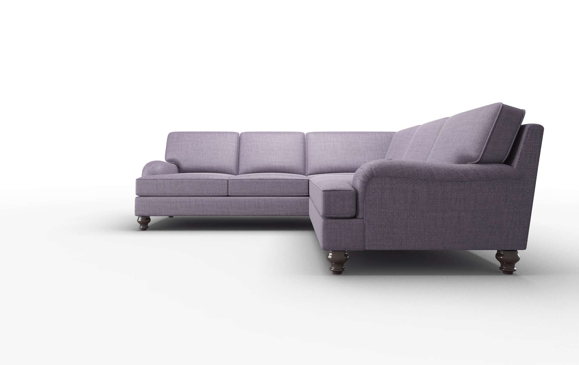 Hamilton Tess Blackberry Sectional espresso legs 5