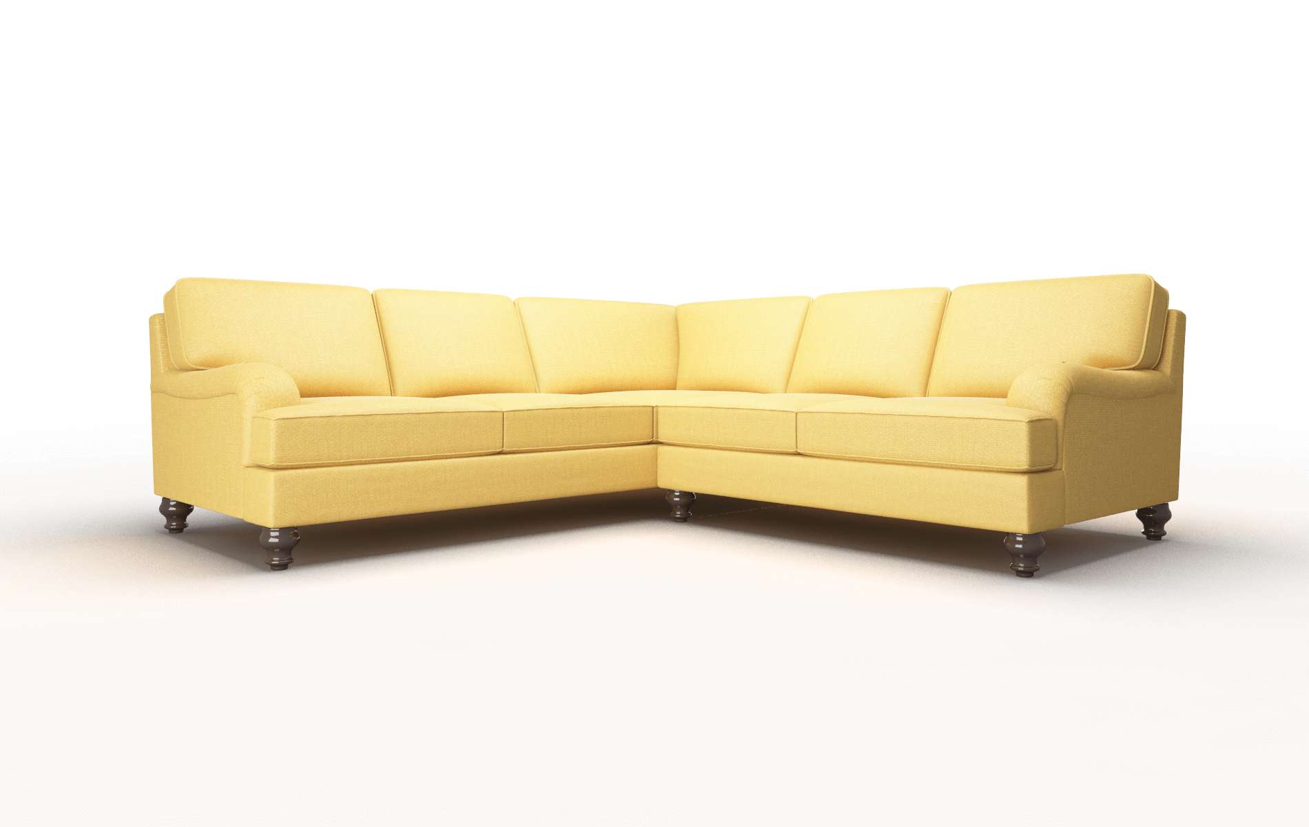 Hamilton Tess turmeric Sectional Espresso Legs  1